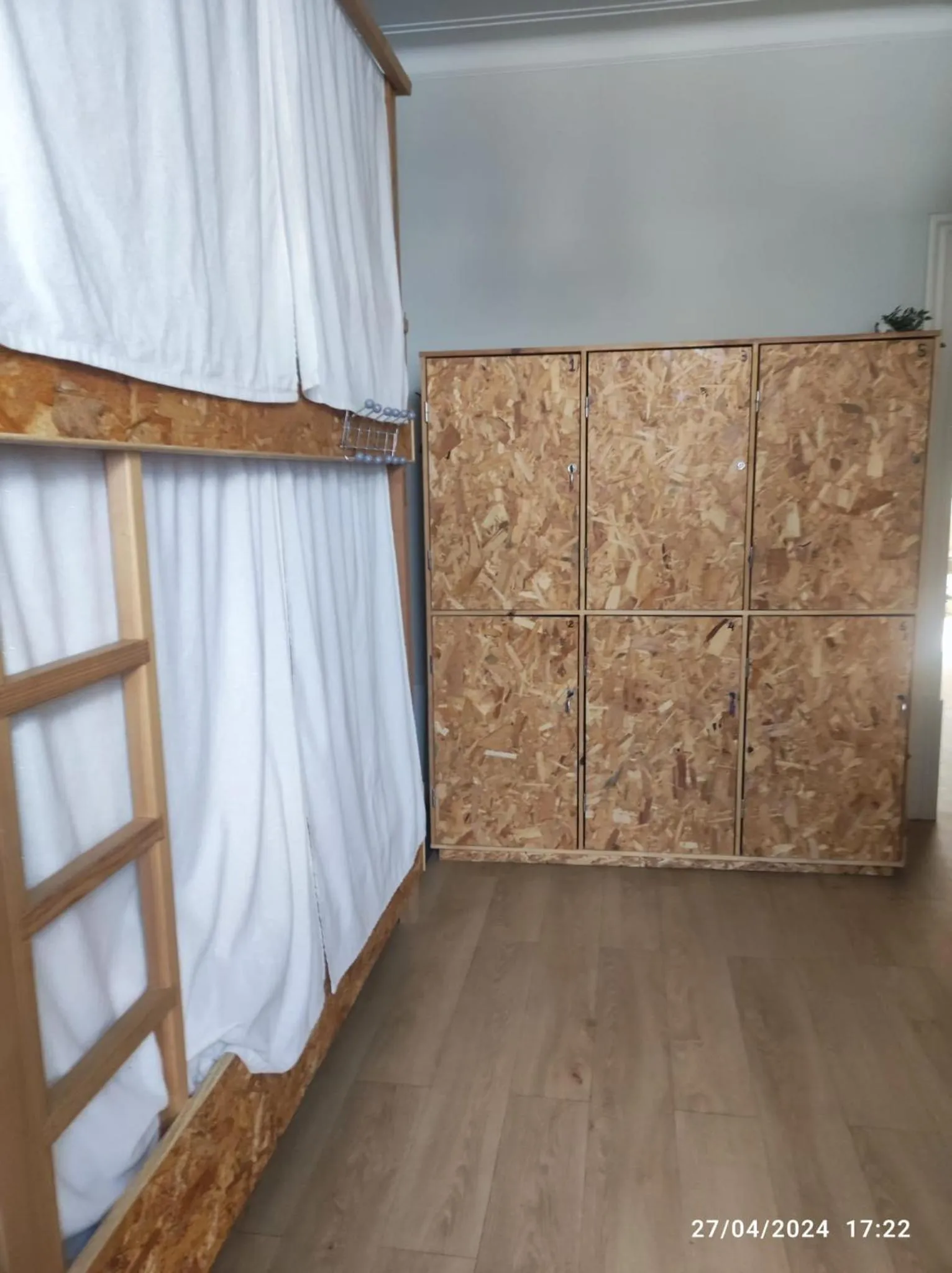 wardrobe in Queen's Garden Hostel