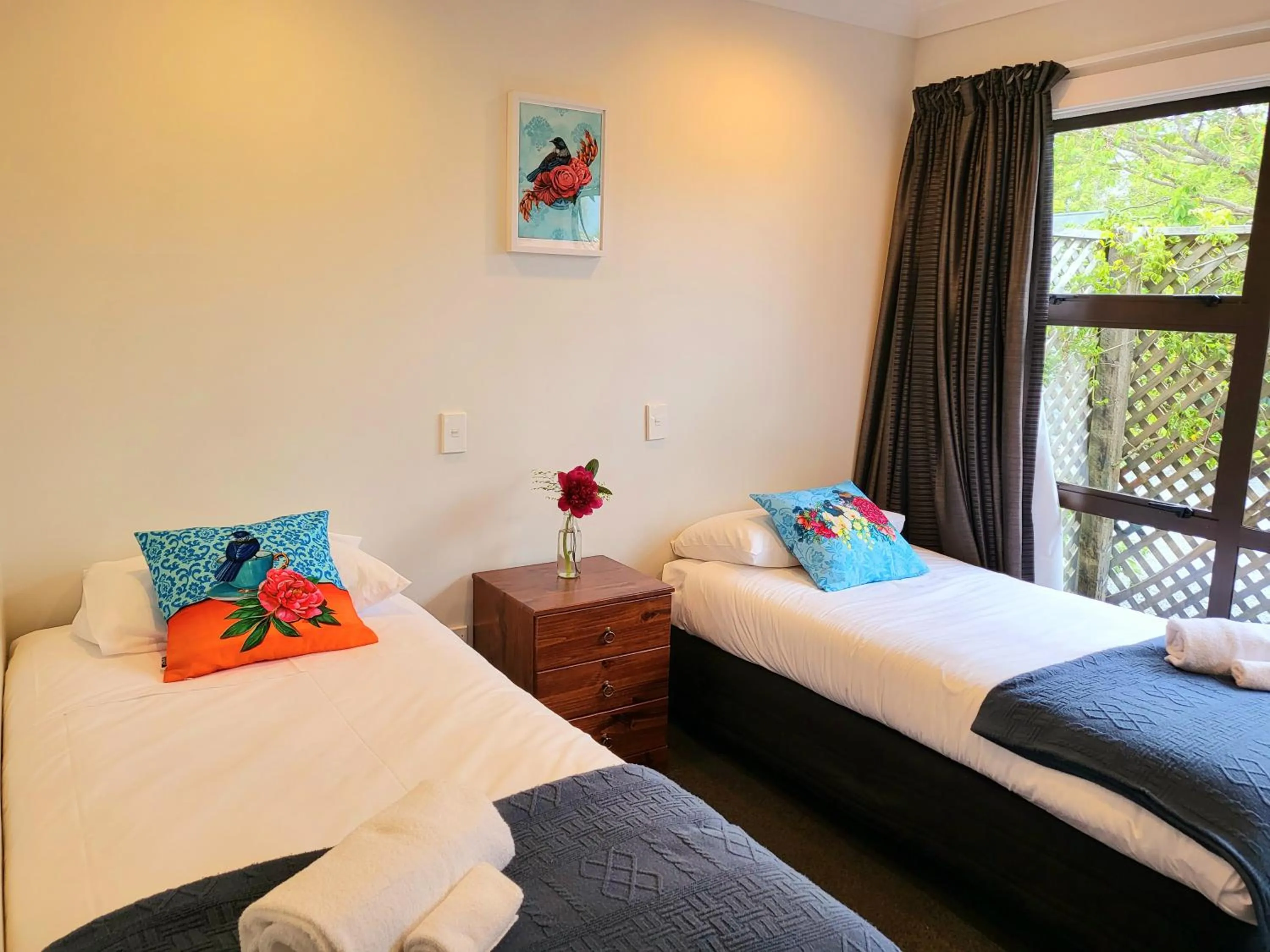 Bed in Te Mahuru Retreat