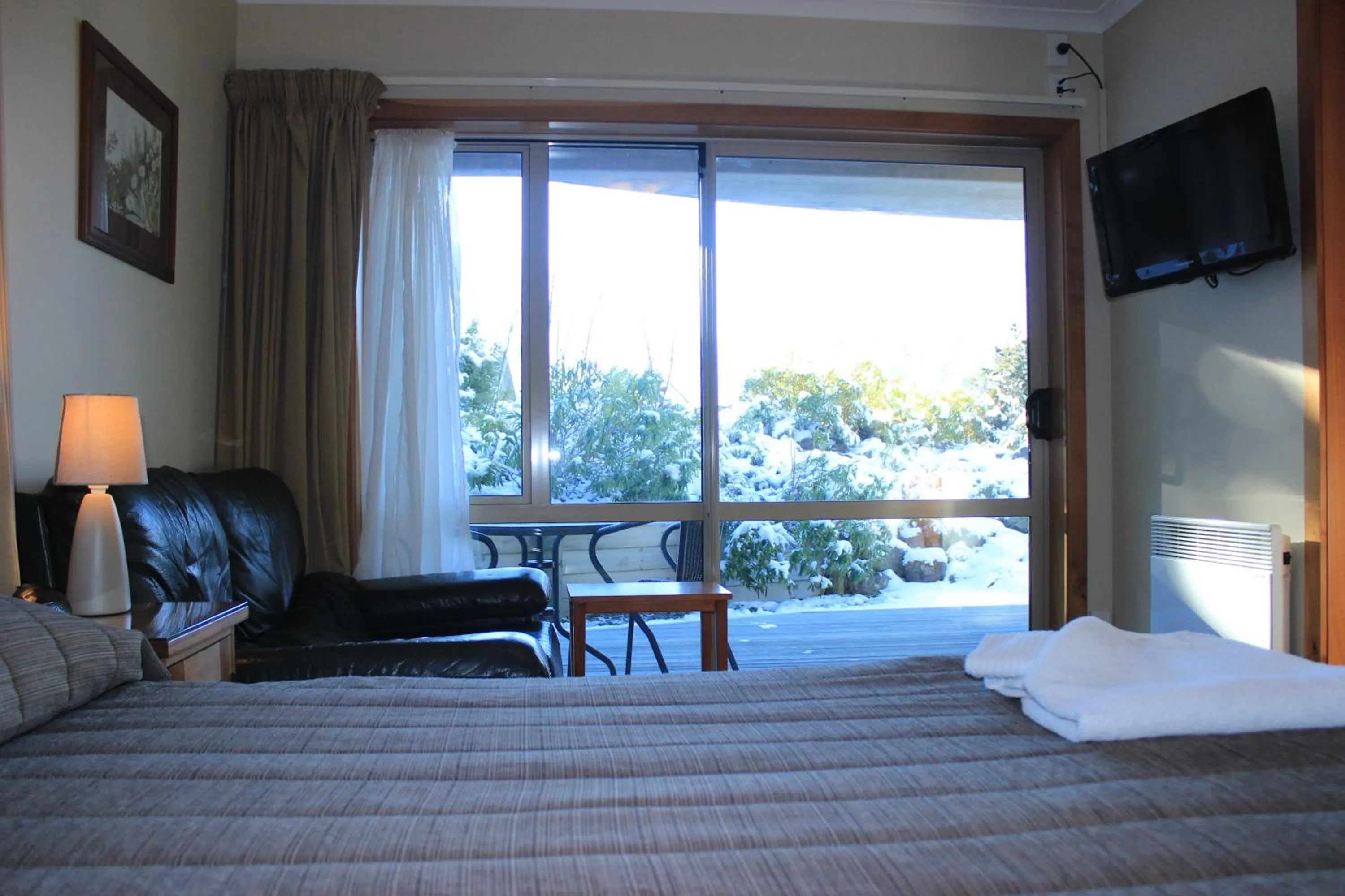 Bed in Aoraki Mount Cook Alpine Lodge