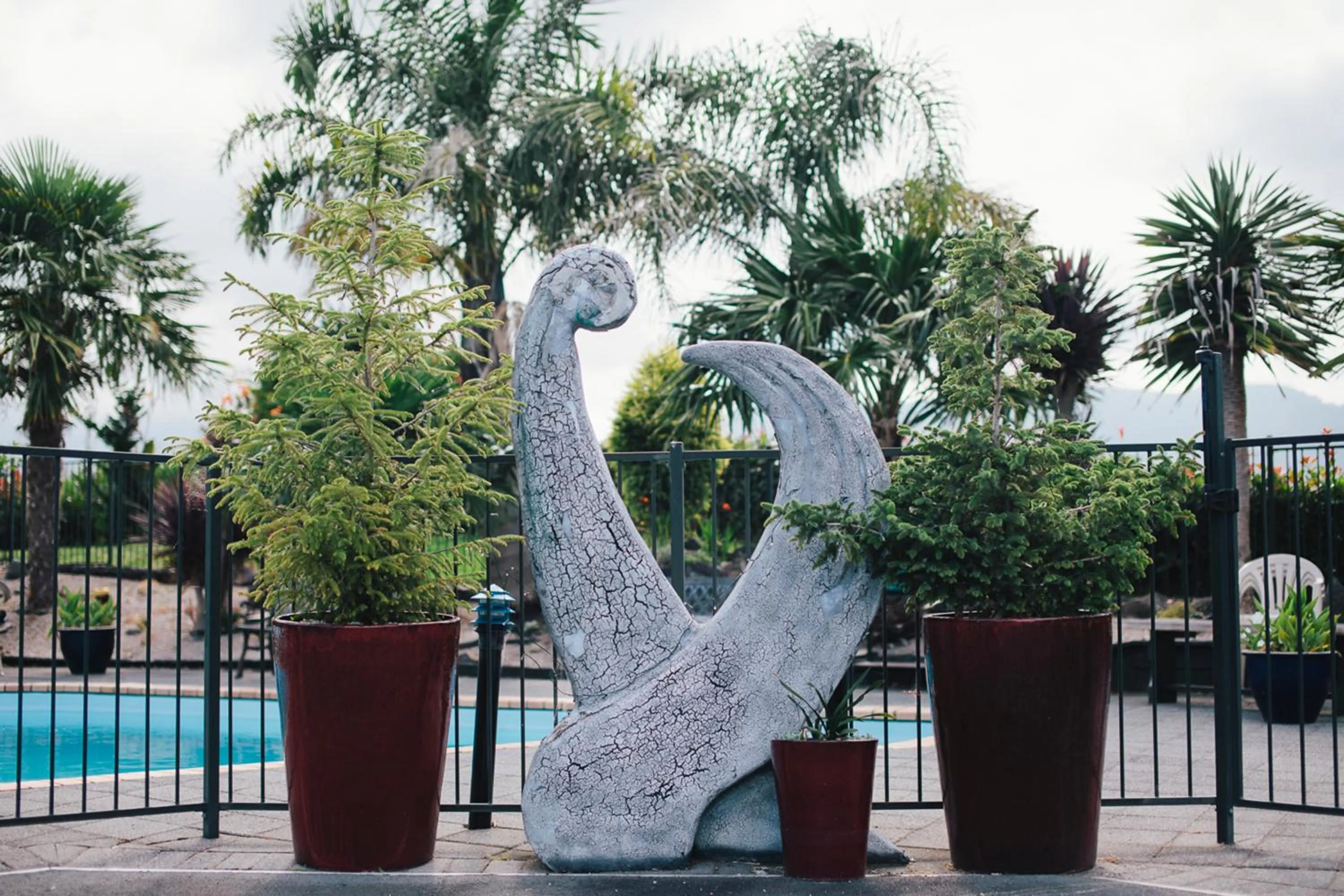 Decorative detail in ASURE Kaimai View Motel