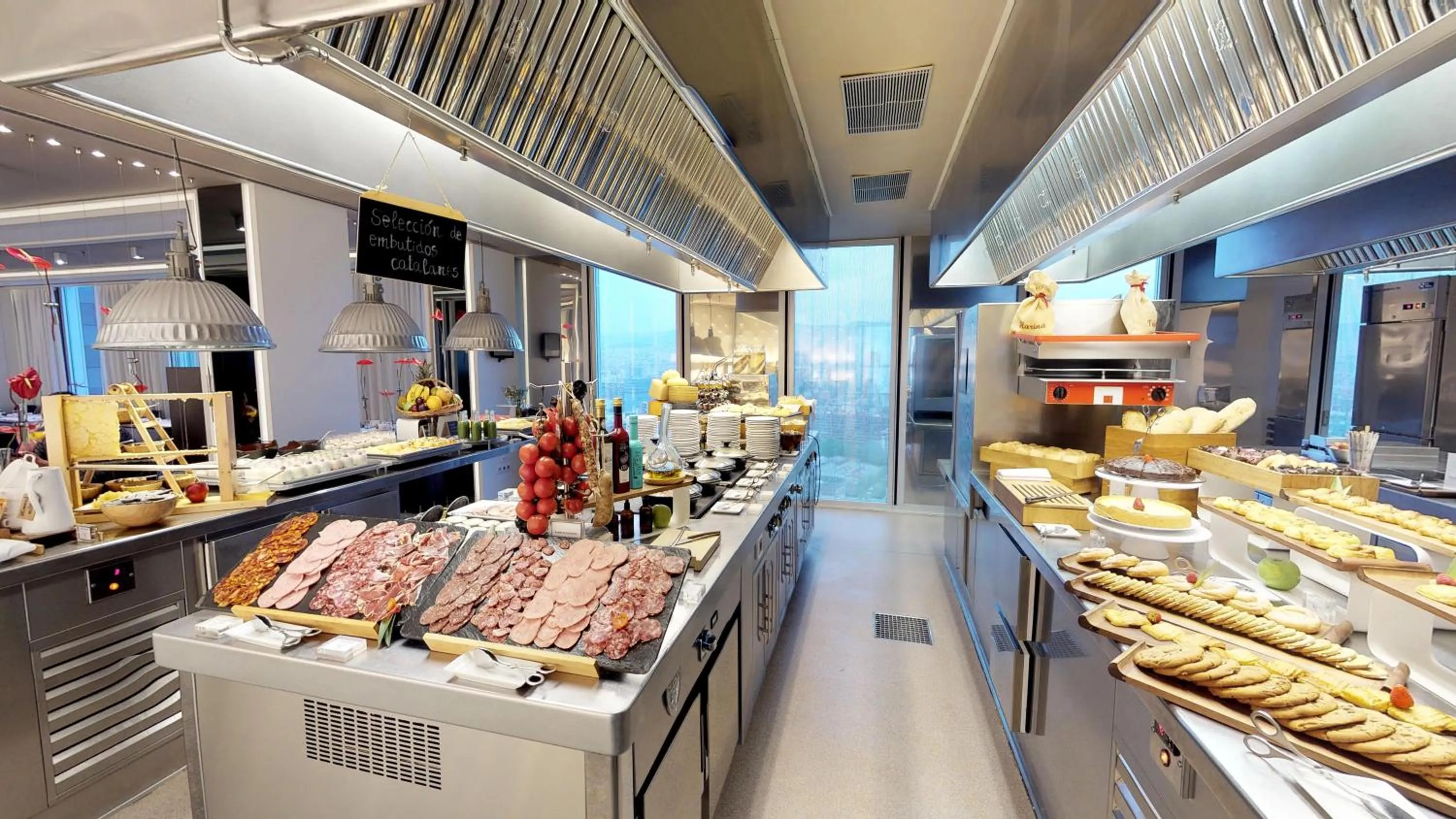 Buffet breakfast in The Level at Melia Barcelona Sky