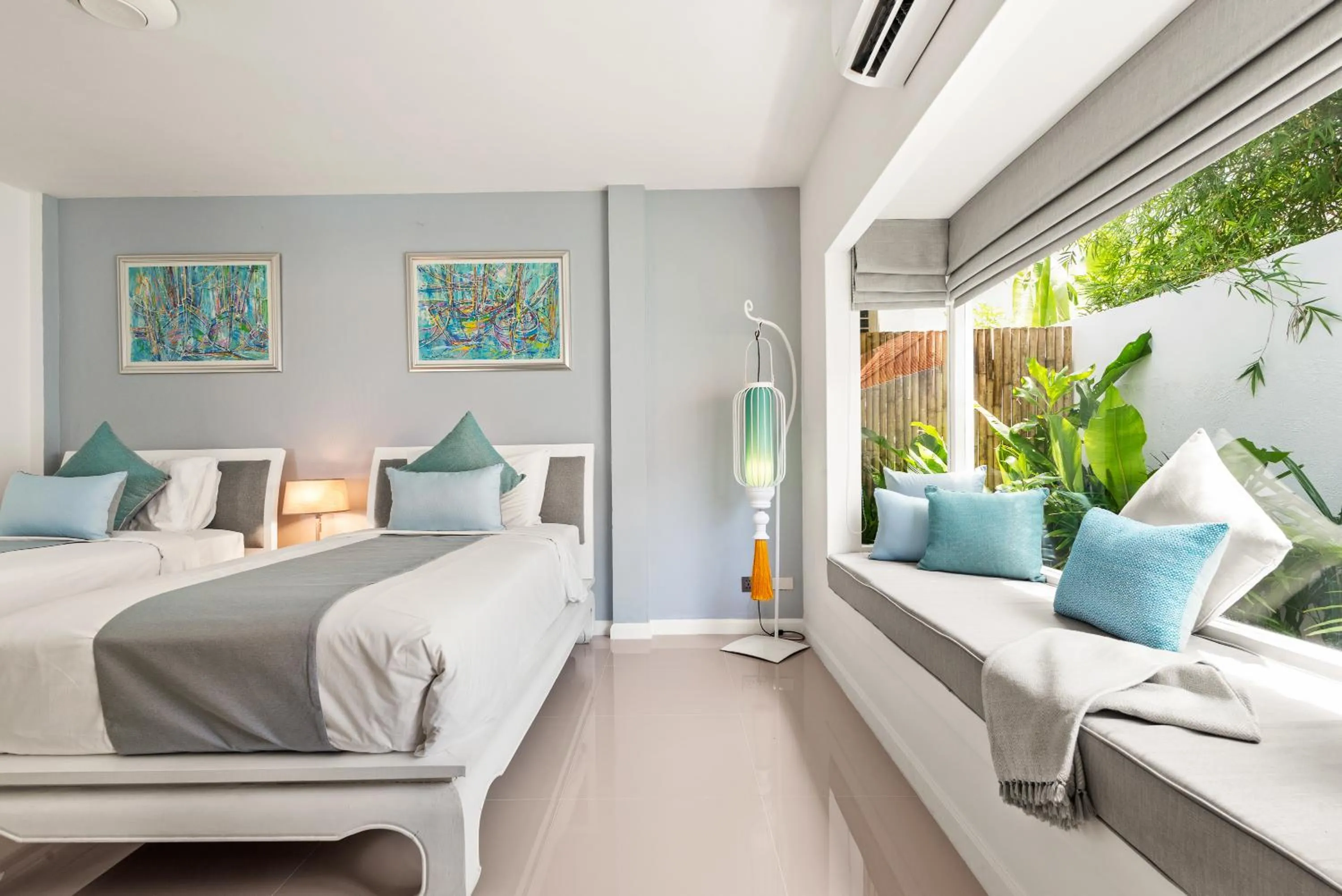 Bed in Beachfront Villa Baan Rim Haad 3BR