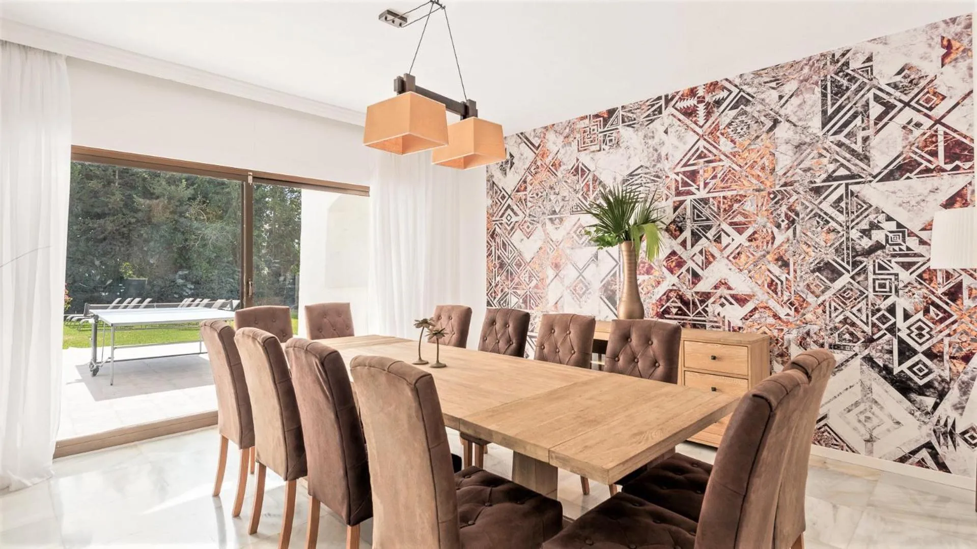 Dining area in Villa Marina