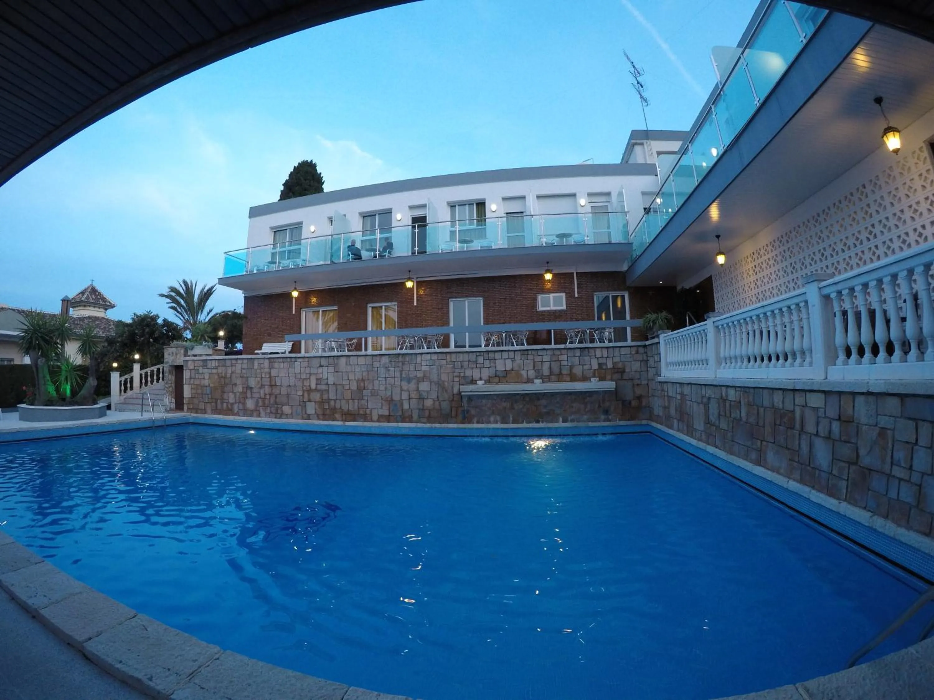 Pool view in Hotel Complejo Los Rosales