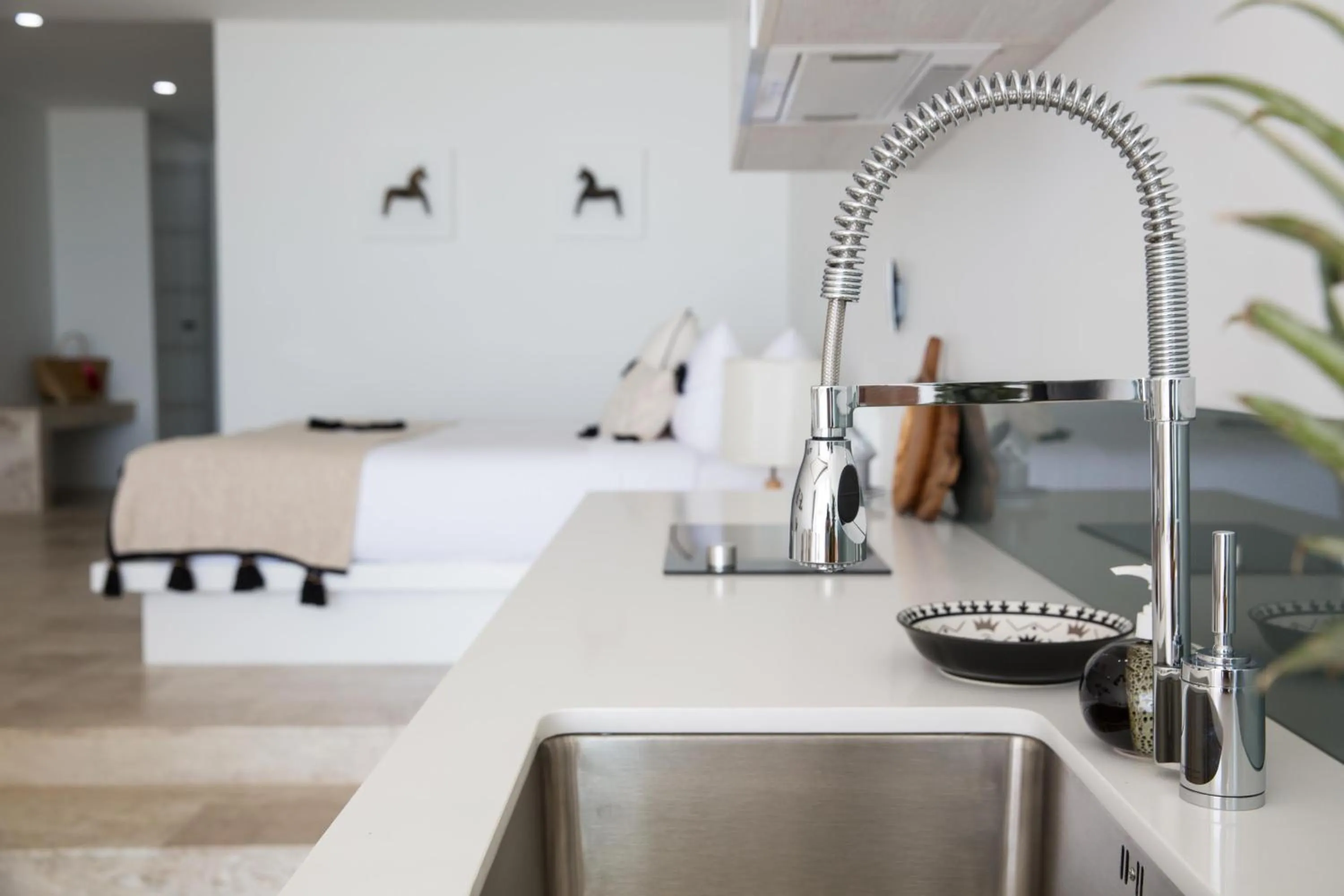 Kitchen or kitchenette, Bed in Skye Beach Koh Samui