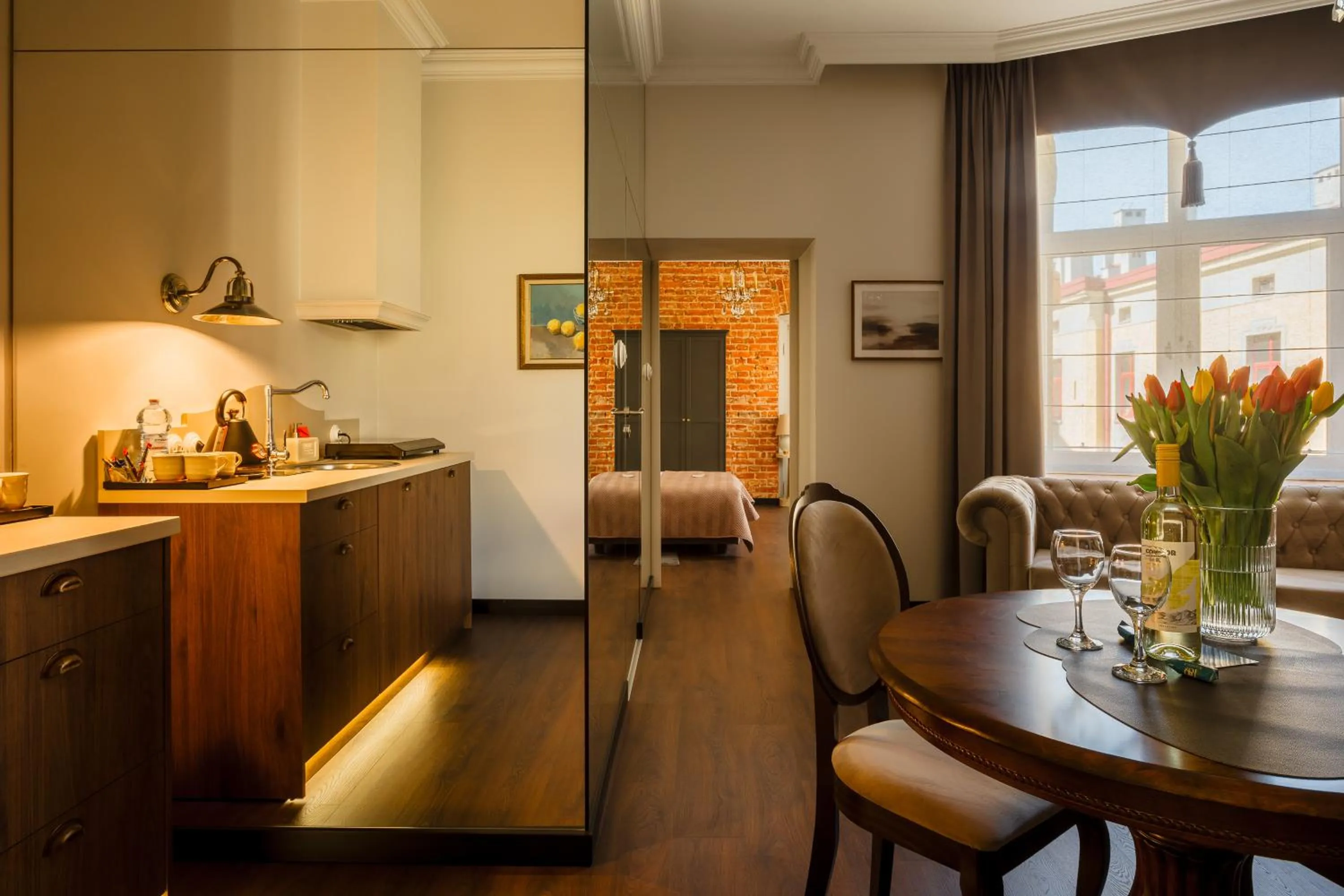 Kitchen or kitchenette in Piotrkowska 89 Residence