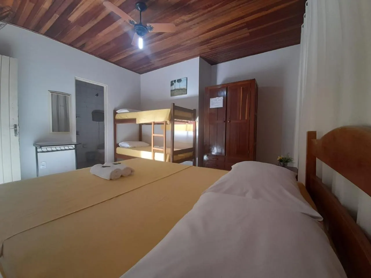 Bed in Pousada Meribá