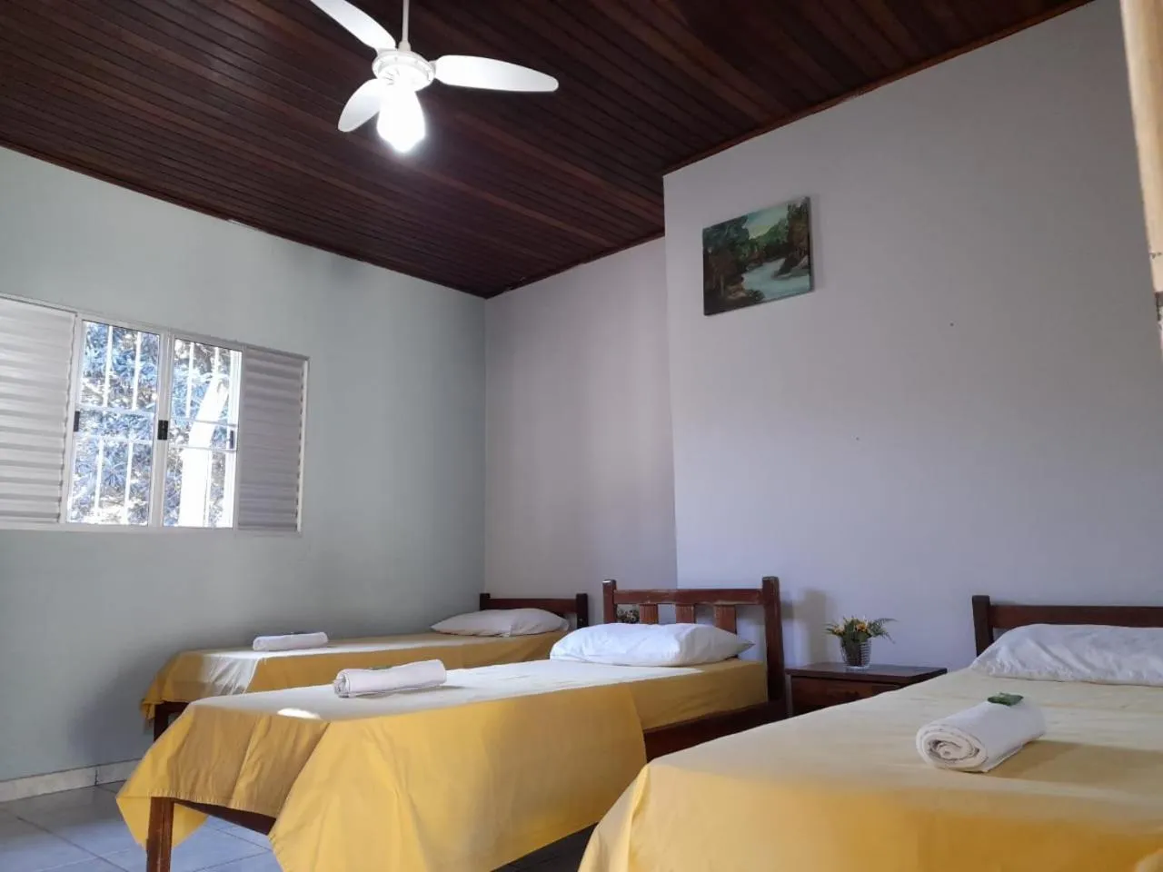 Bed in Pousada Meribá