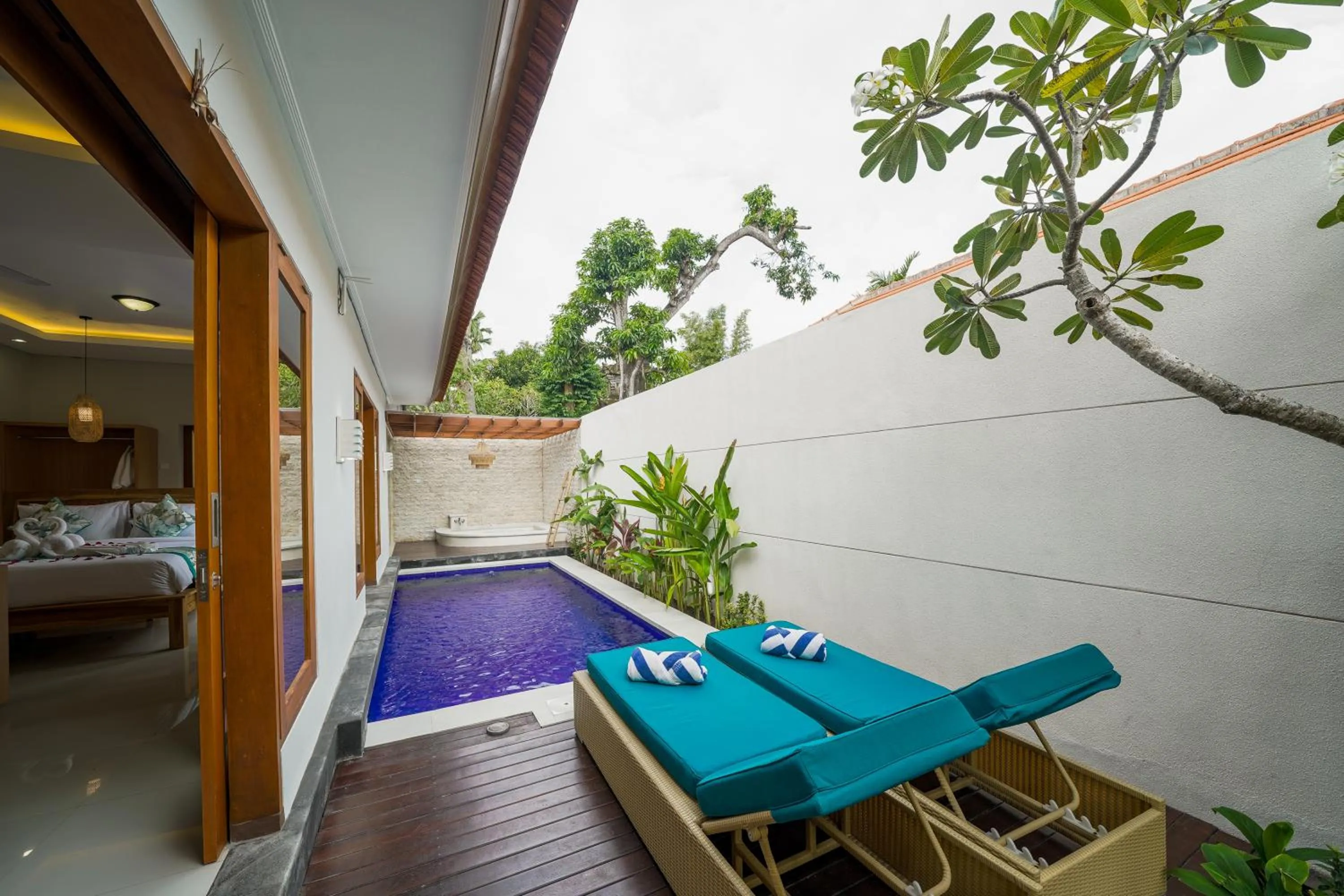Pool view in Three Brothers Bali Legian Bungalows & Villas