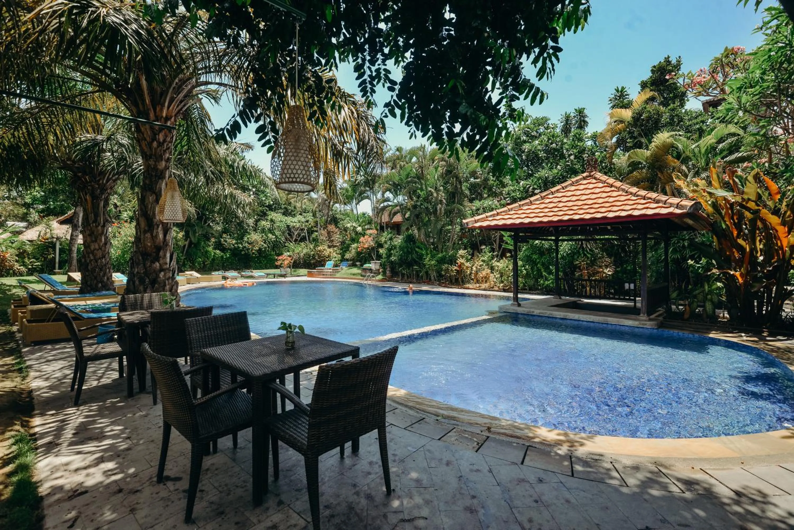 Pool view in Three Brothers Bali Legian Bungalows & Villas