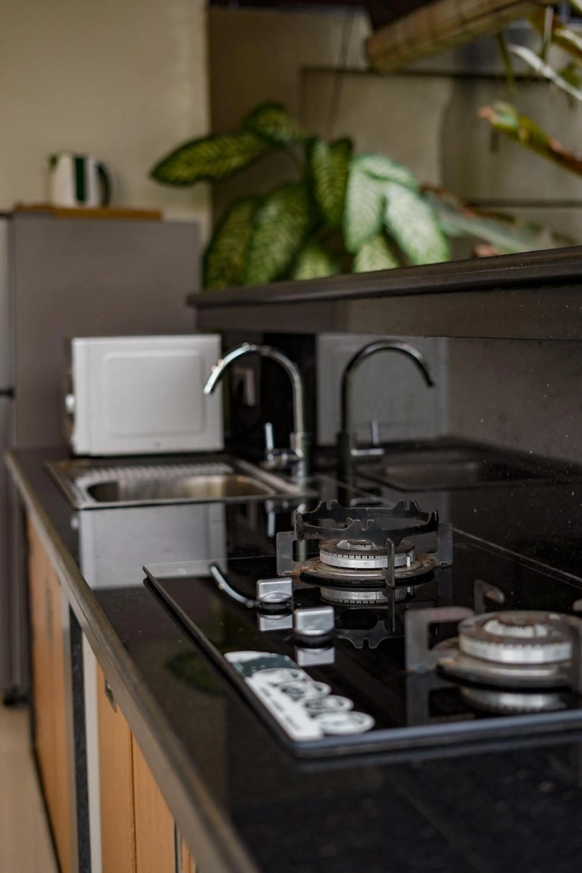 Kitchen or kitchenette in Three Brothers Bali Legian Bungalows & Villas