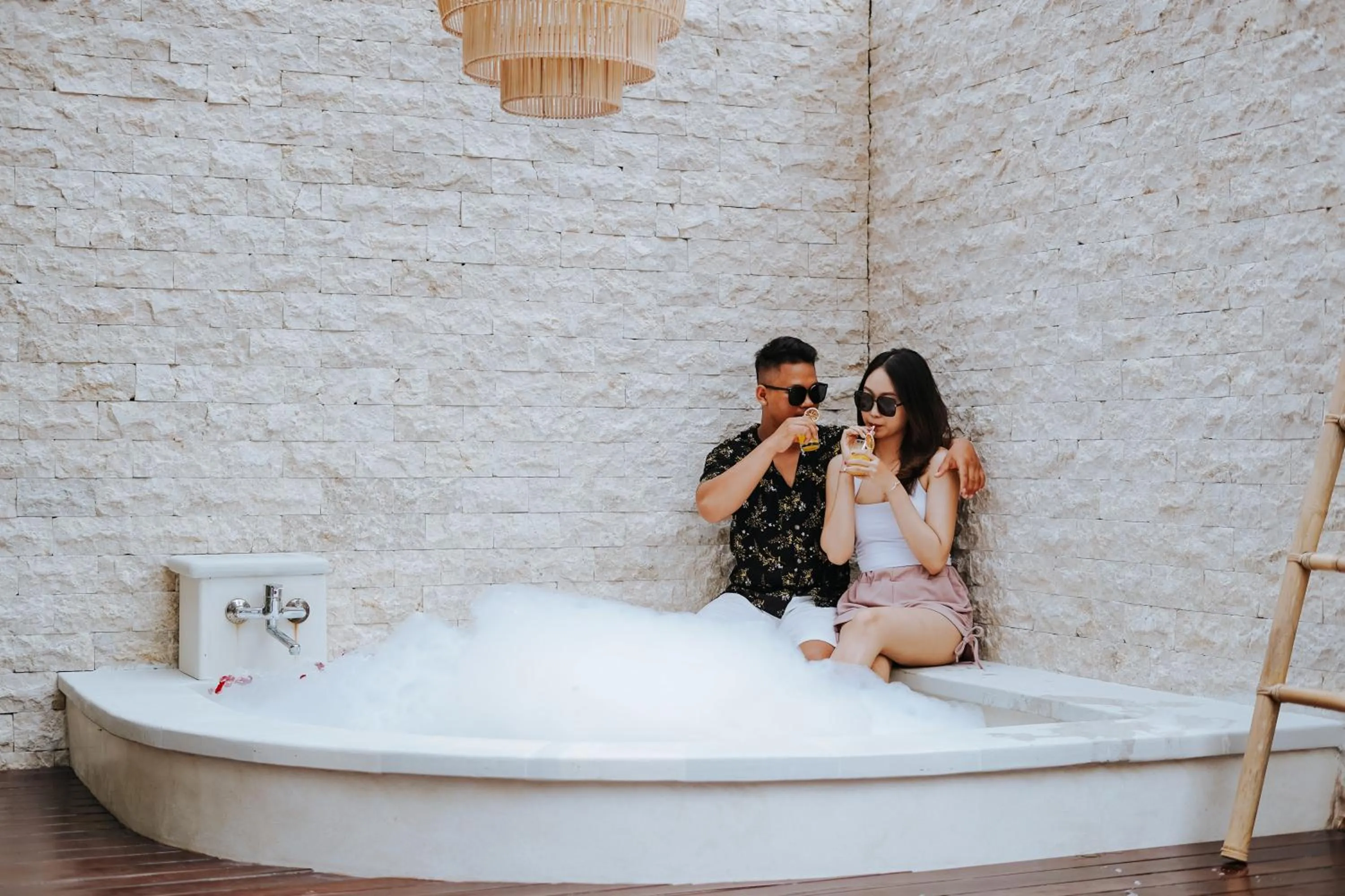 Bathroom in Three Brothers Bali Legian Bungalows & Villas