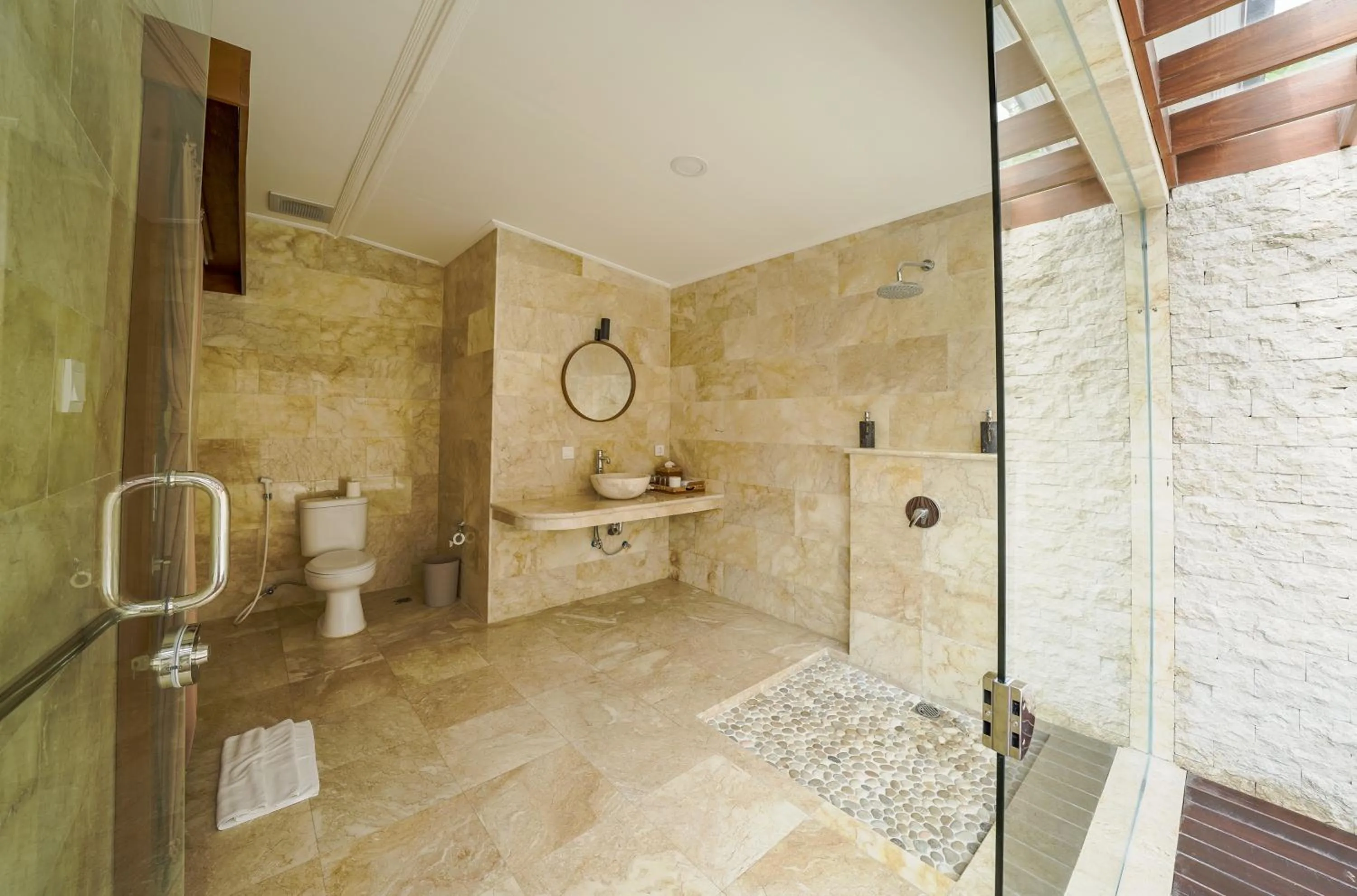 Shower in Three Brothers Bali Legian Bungalows & Villas