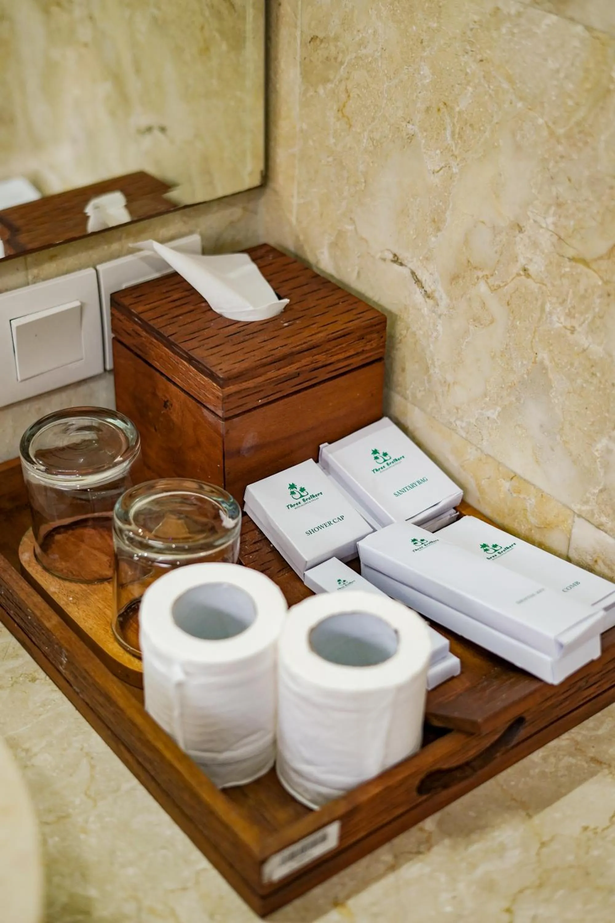 Bathroom in Three Brothers Bali Legian Bungalows & Villas