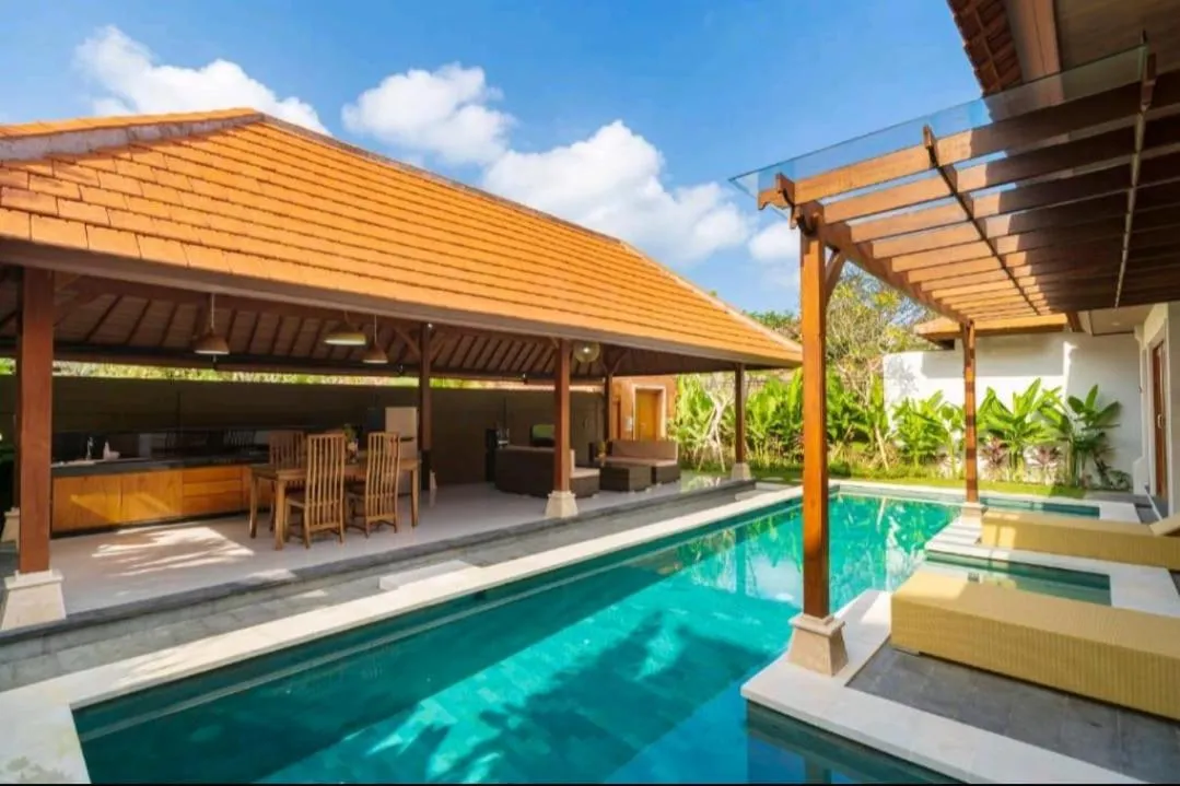 Pool view in Three Brothers Bali Legian Bungalows & Villas