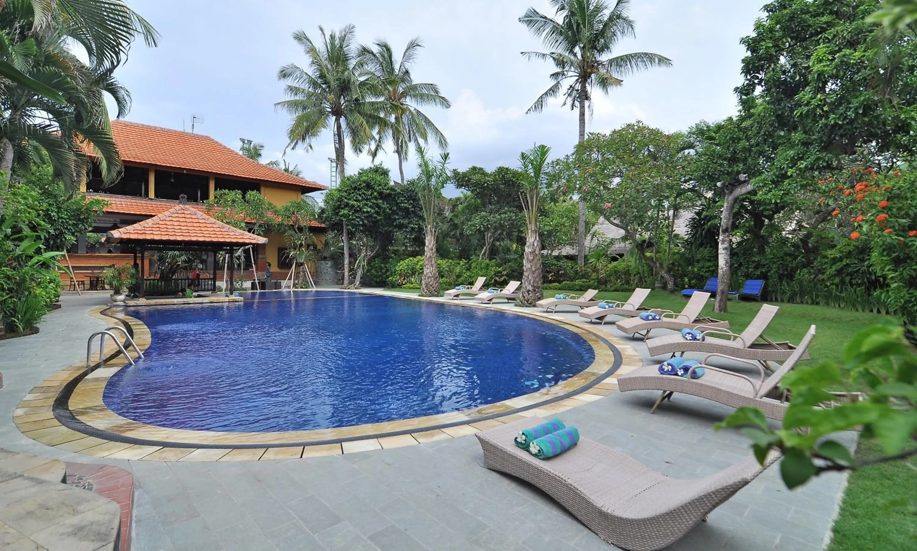 Pool view in Three Brothers Bali Legian Bungalows & Villas