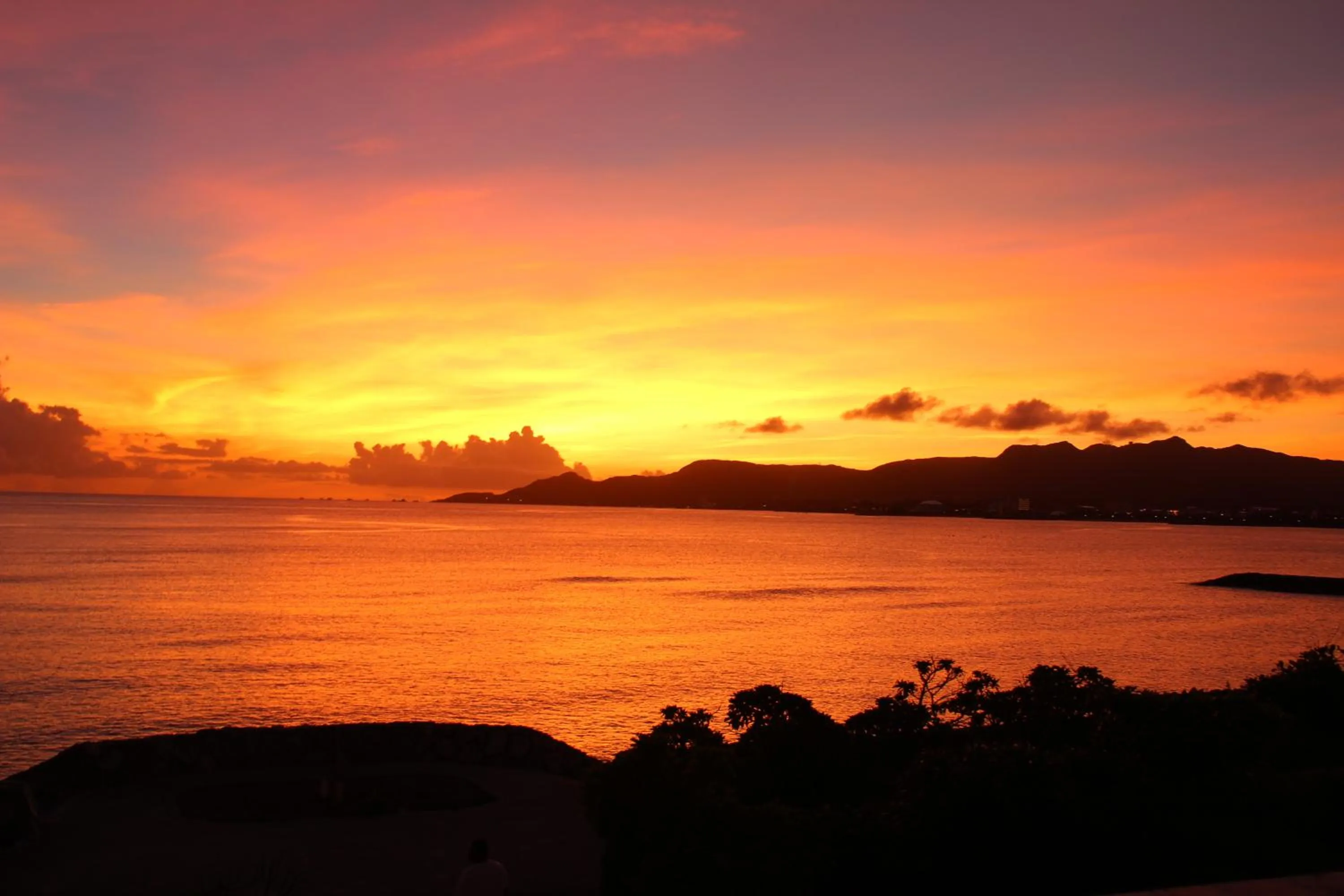 Sunset in Gate Inn Nago