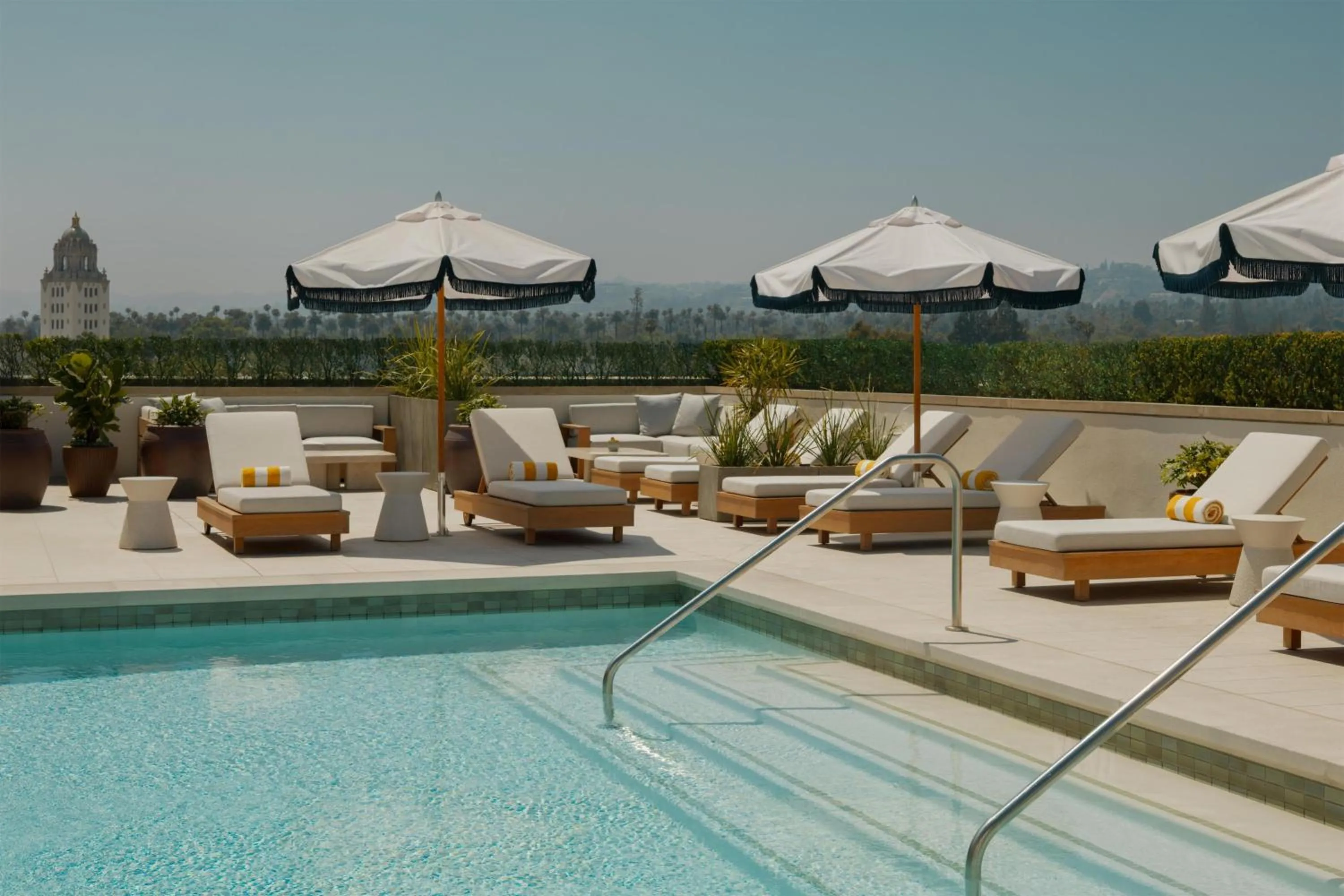 Pool view in L'Ermitage Beverly Hills