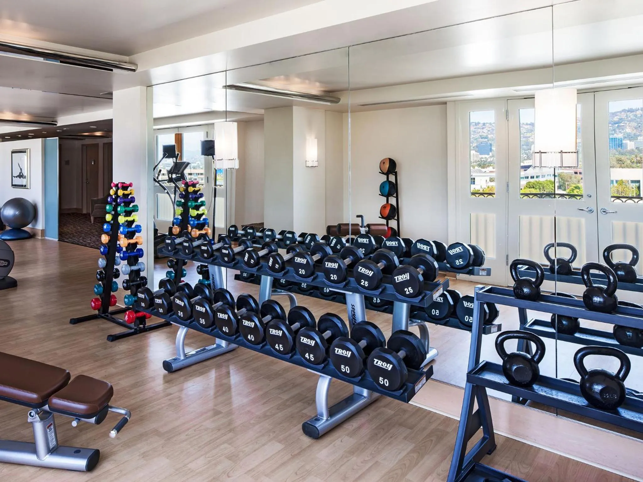 Fitness centre/facilities in L'Ermitage Beverly Hills