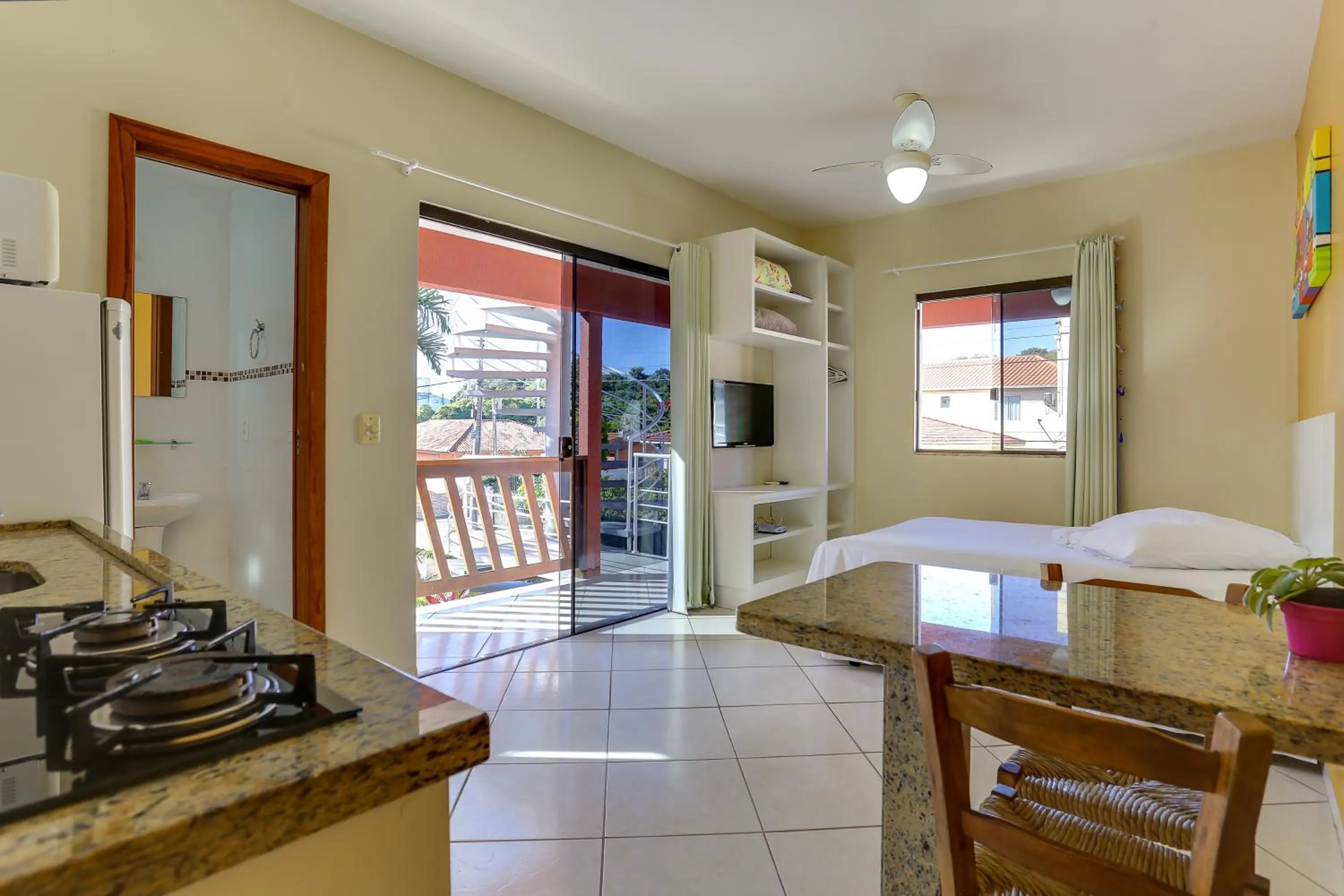 Kitchen or kitchenette in Pousada Praia dos Ingleses