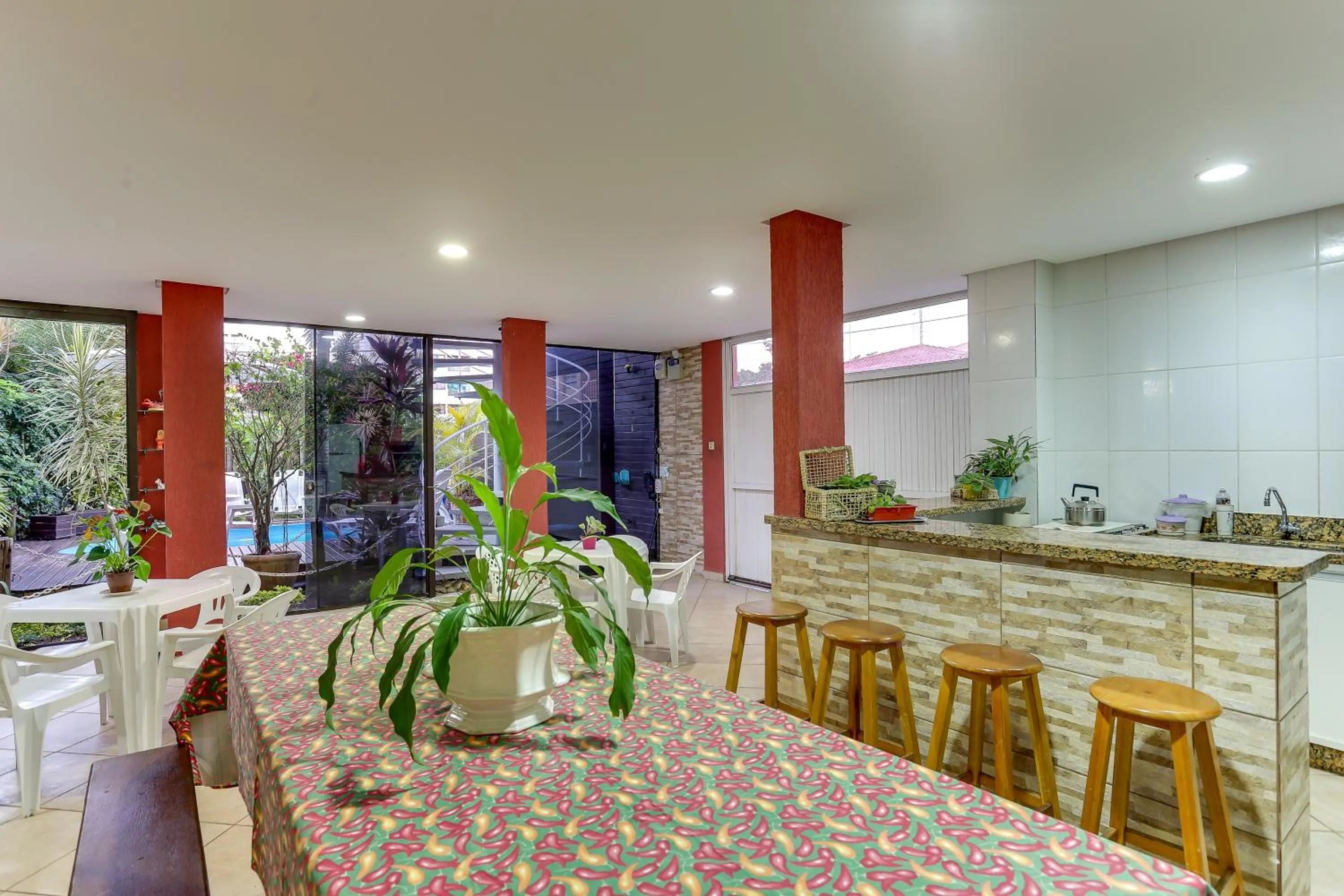 BBQ facilities in Pousada Praia dos Ingleses