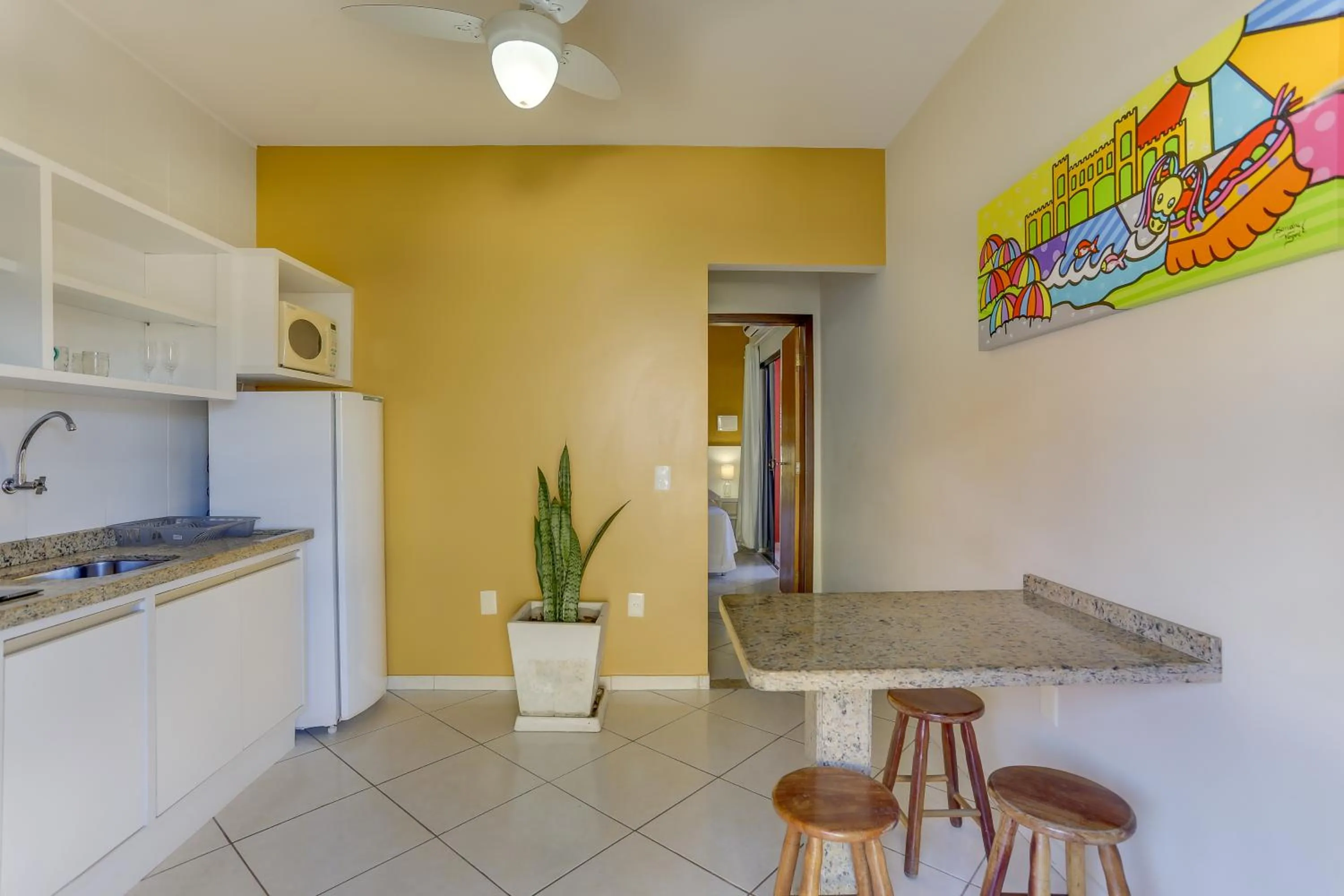 Kitchen or kitchenette in Pousada Praia dos Ingleses