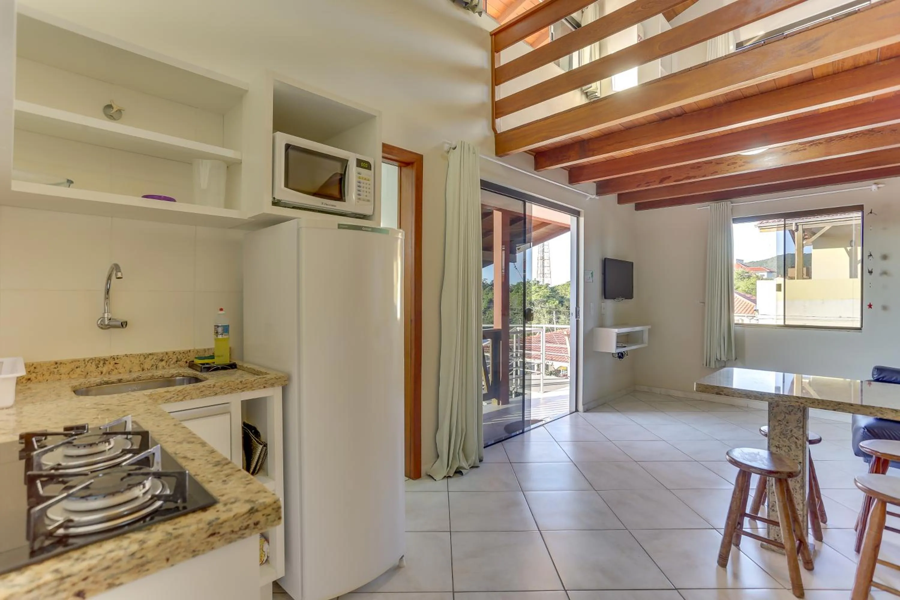 Kitchen or kitchenette in Pousada Praia dos Ingleses