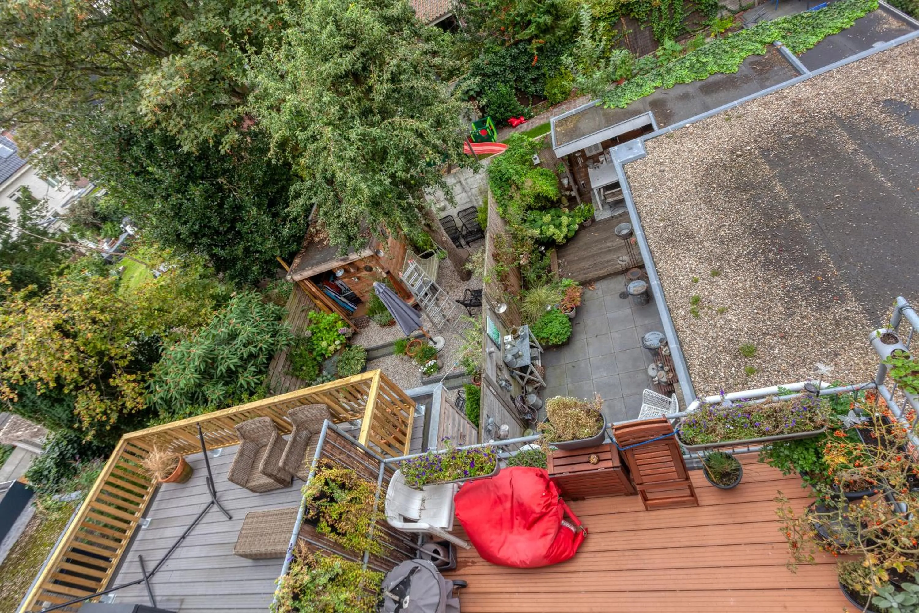 Garden view in Bed and Breakfast The Rose