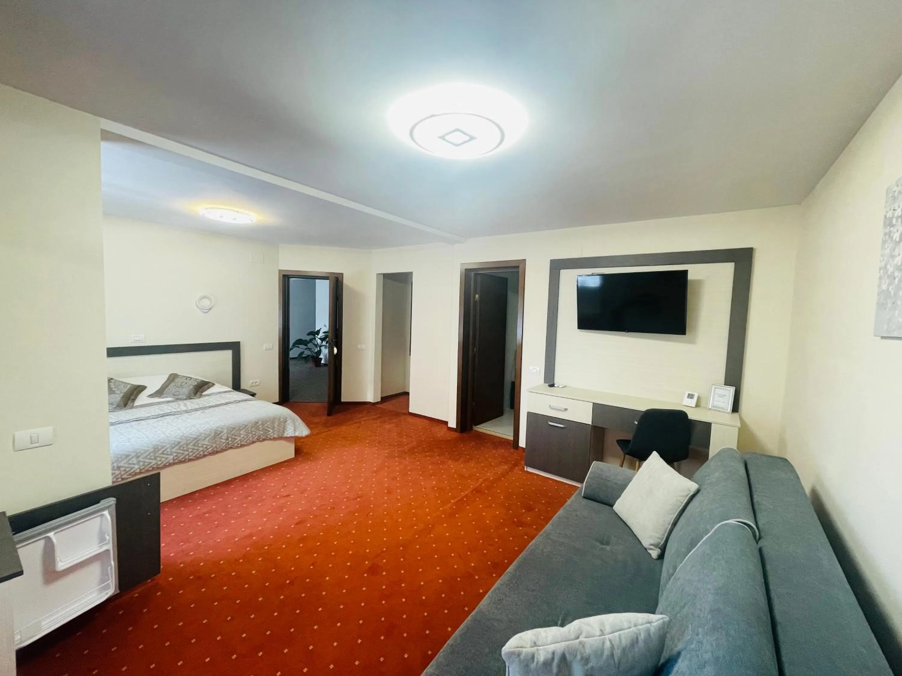 Bed in Pensiunea Sport