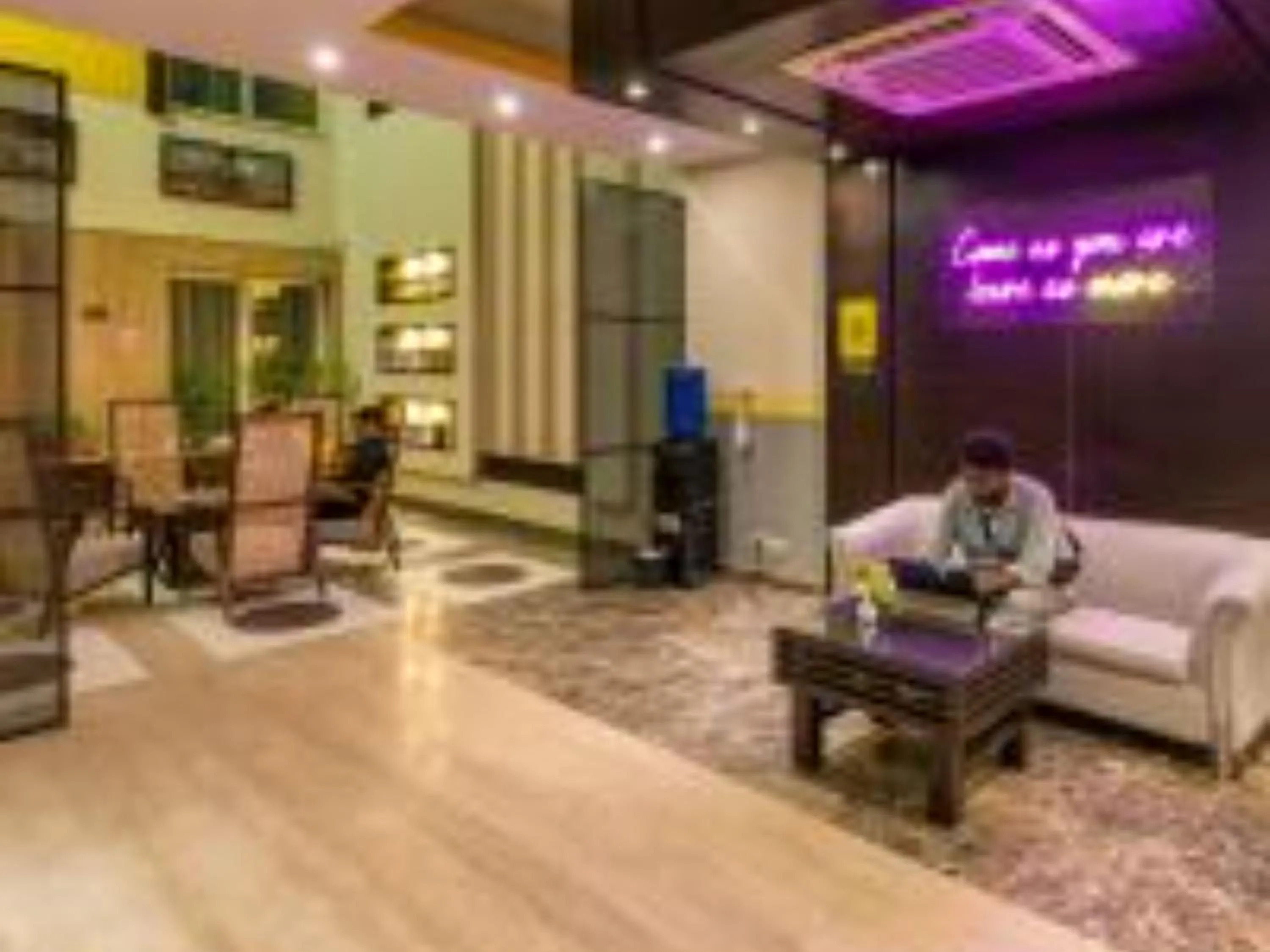 Living room in The Hosteller Delhi