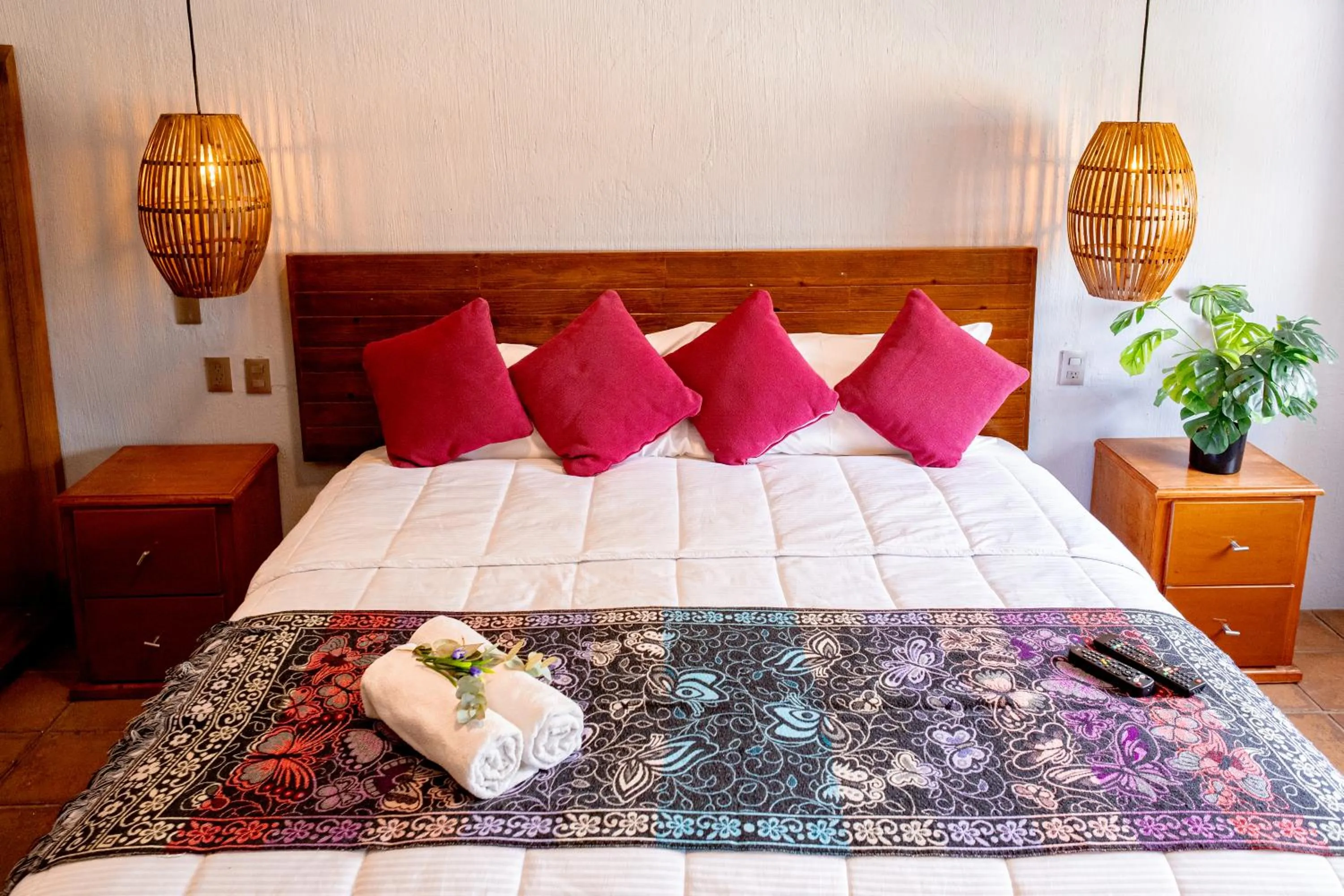 Bed in HOTEL EX HACIENDA EL MOLINO