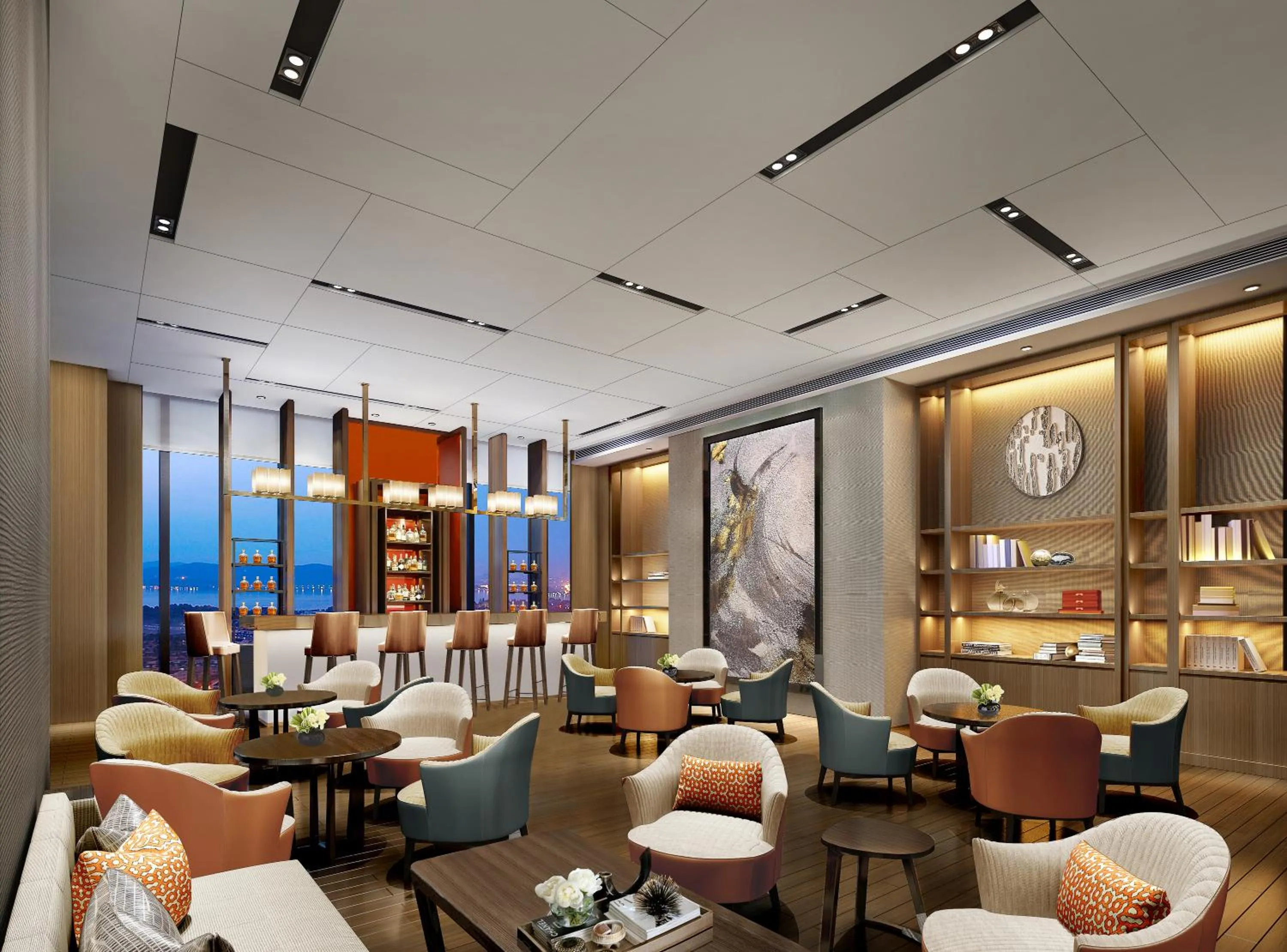 Restaurant/places to eat, Lounge/Bar in Somerset Zhuankou Wuhan