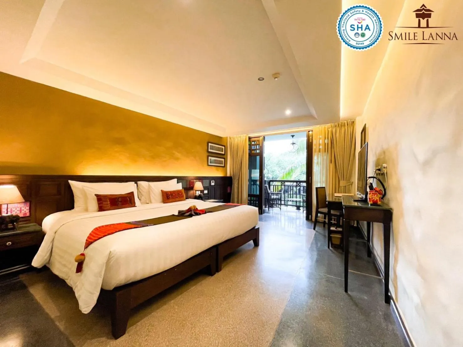 View (from property/room), Bed in Smile Lanna Hotel