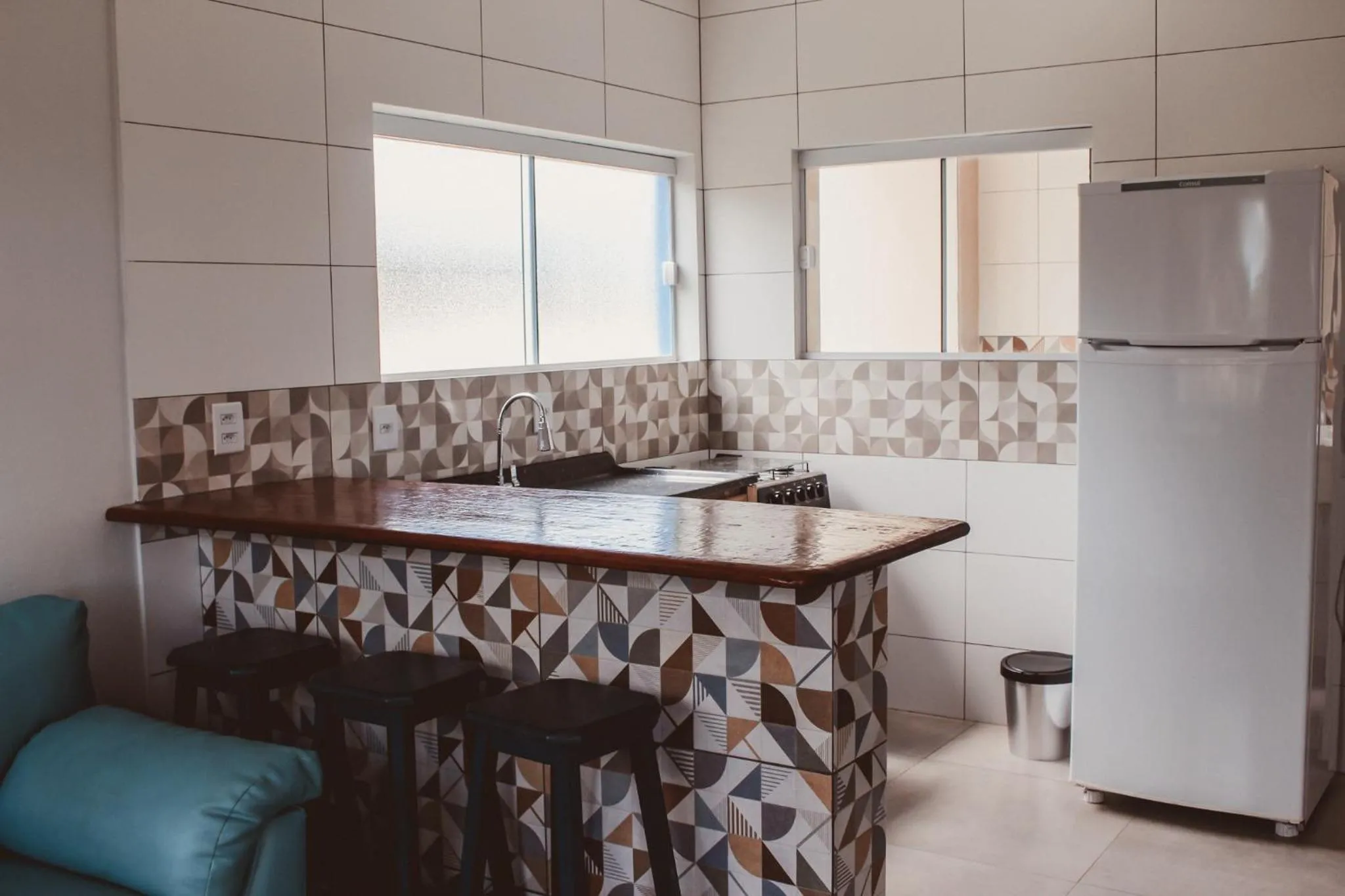 Kitchen or kitchenette in Pousada Lagoa Encantada