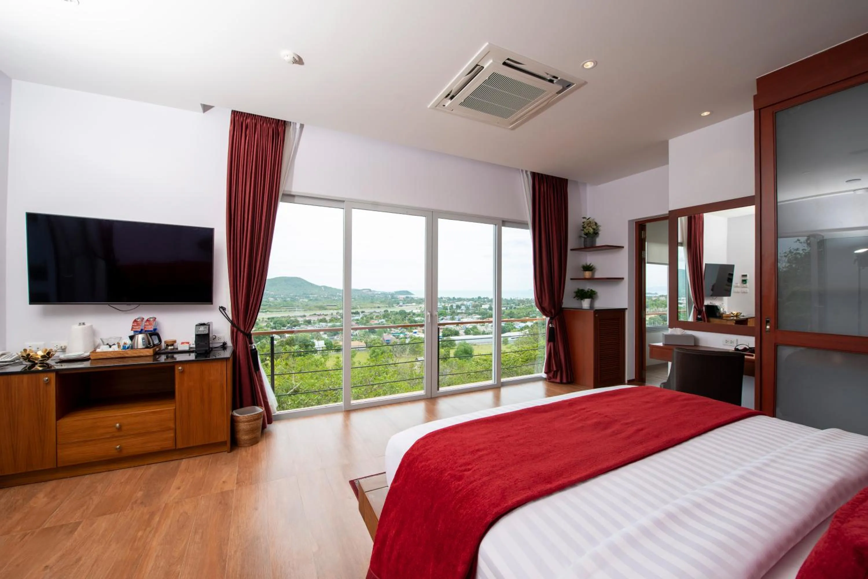 TV and multimedia, Bed in Eranda Pool Spa Villa, Chaweng Koh Samui