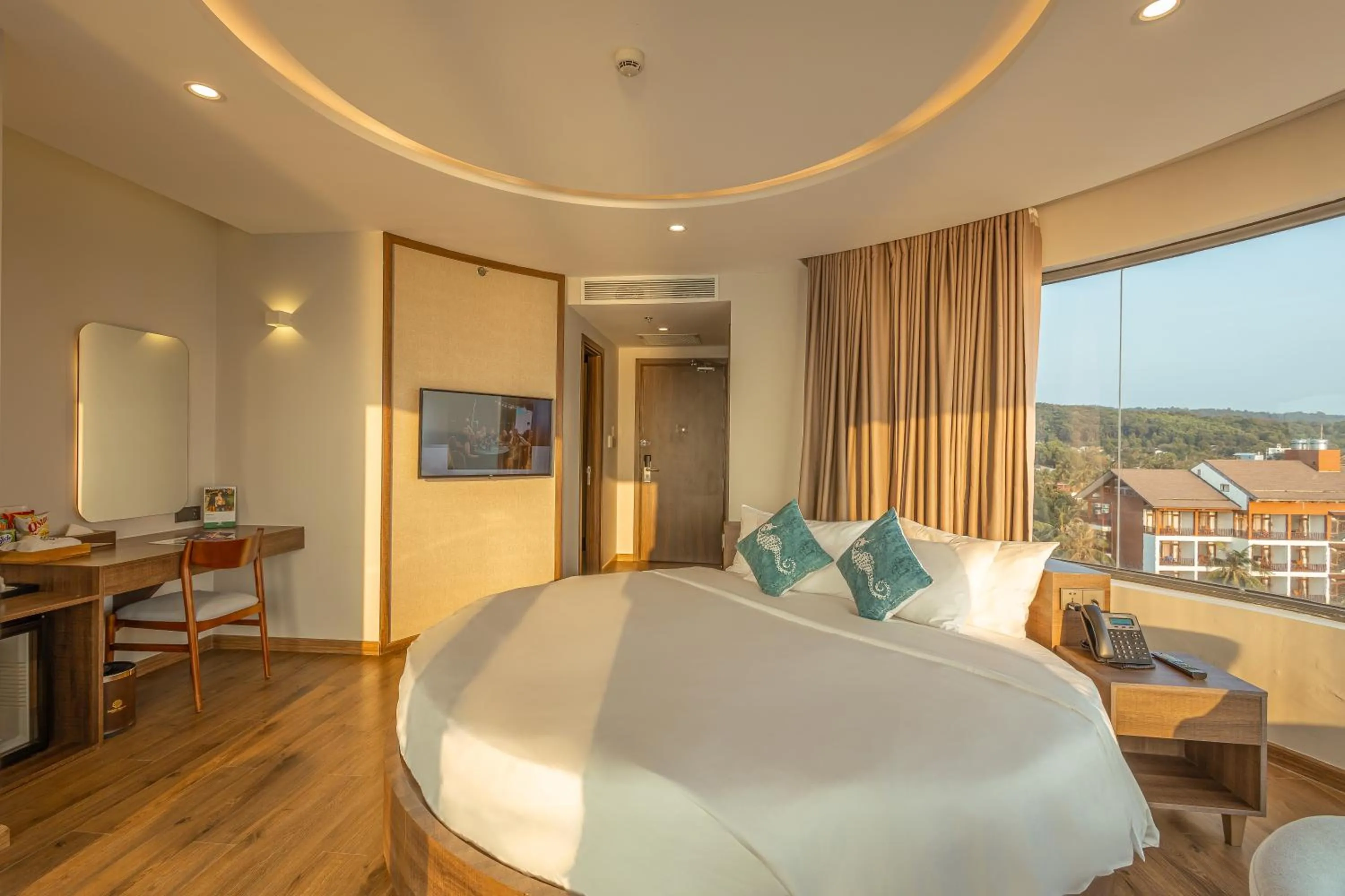 Bed in Sunset Beach Resort and Spa