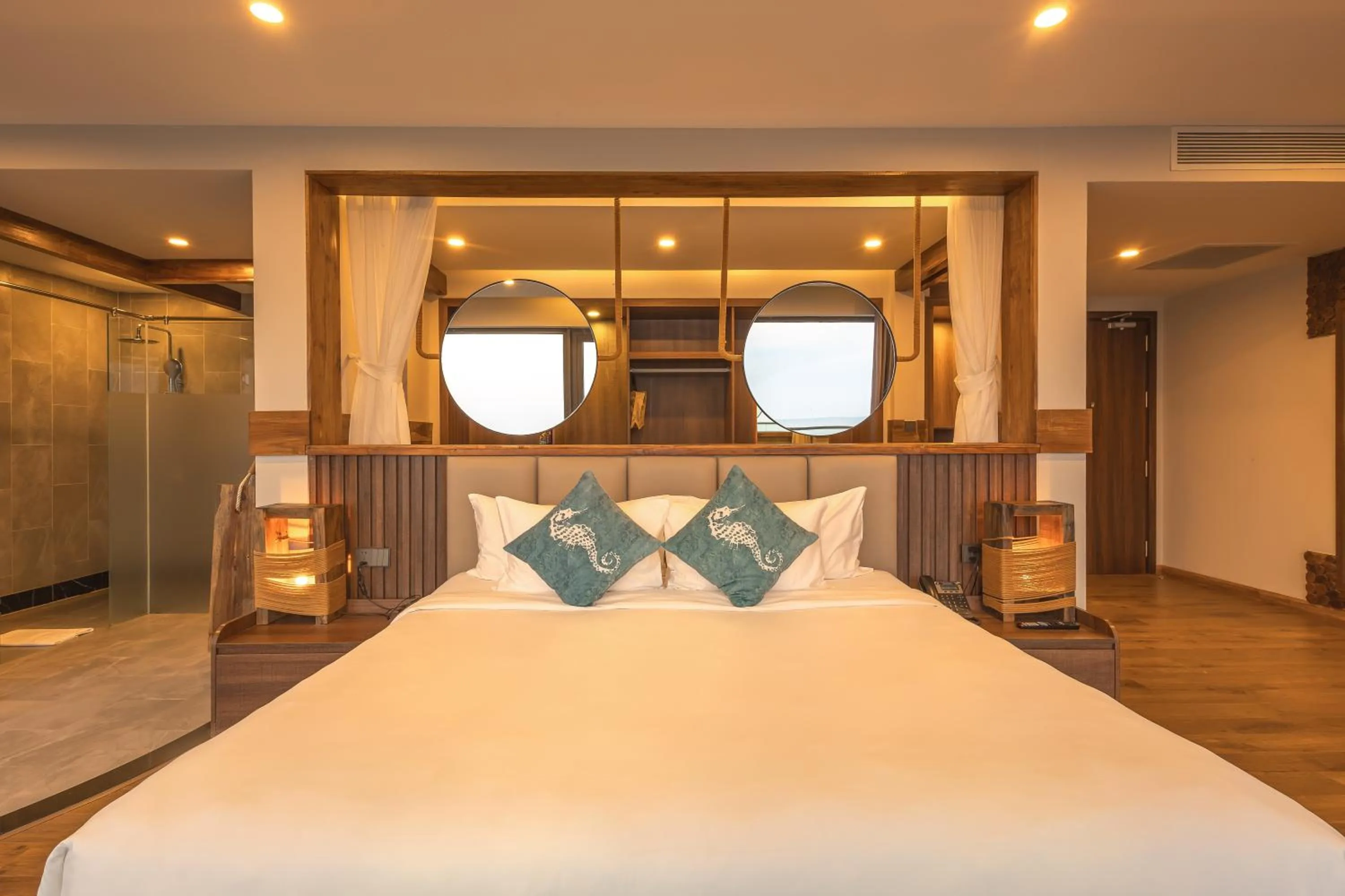 Bed in Sunset Beach Resort and Spa