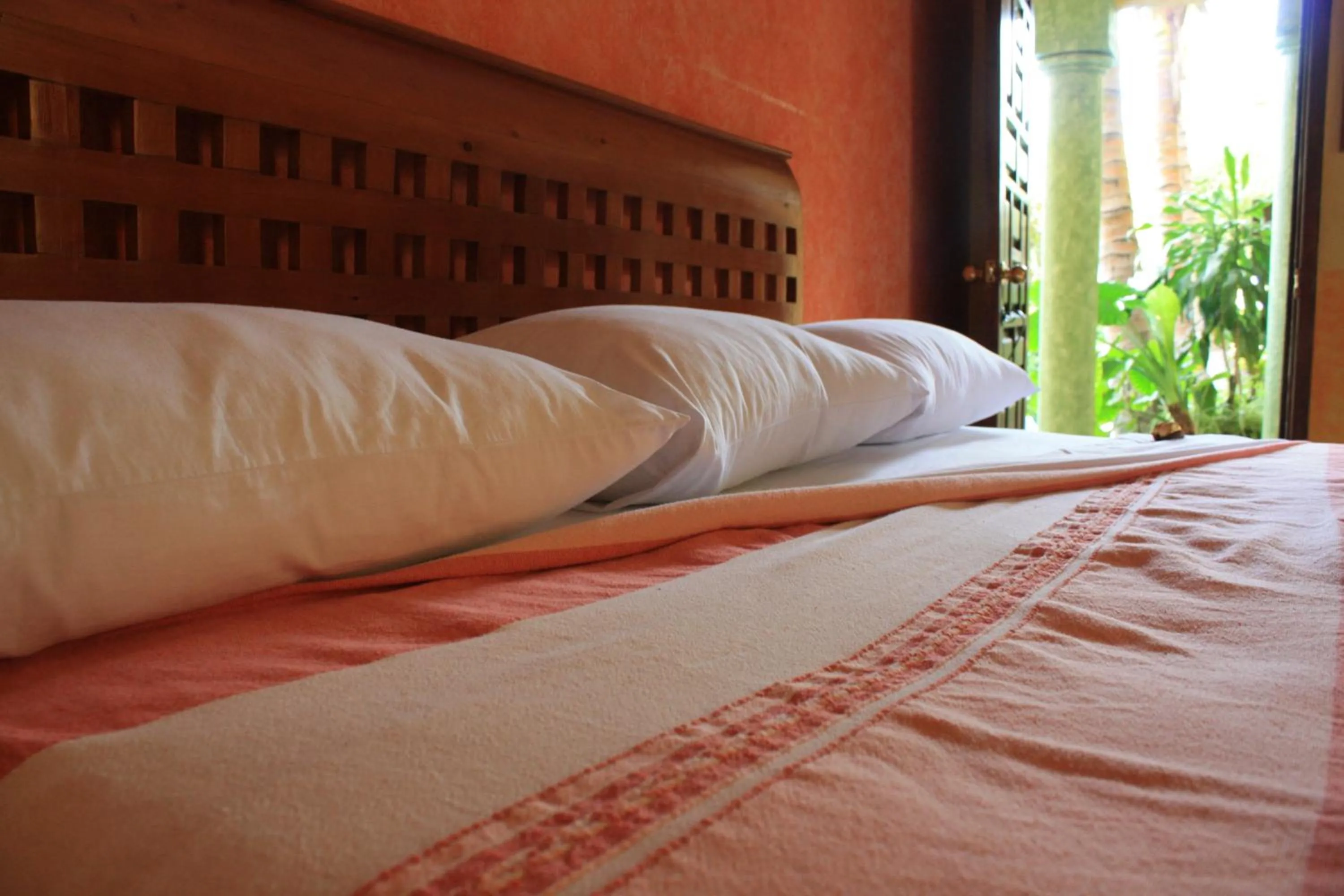 Decorative detail, Bed in Hotel Oaxtepec