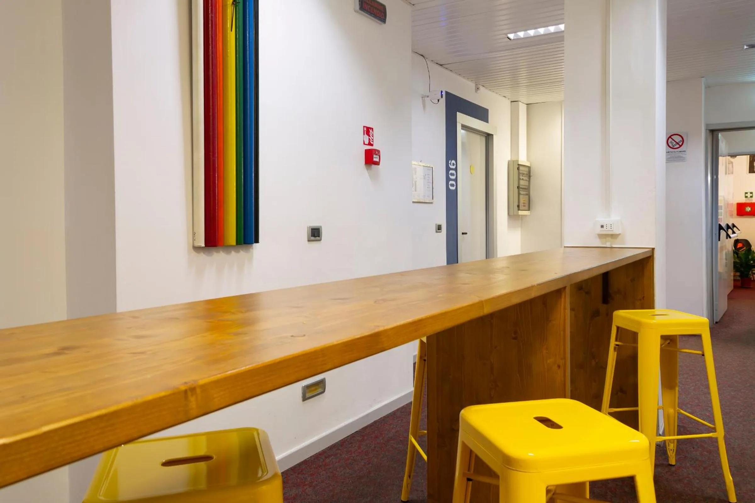 Seating area in UniHo Hostel