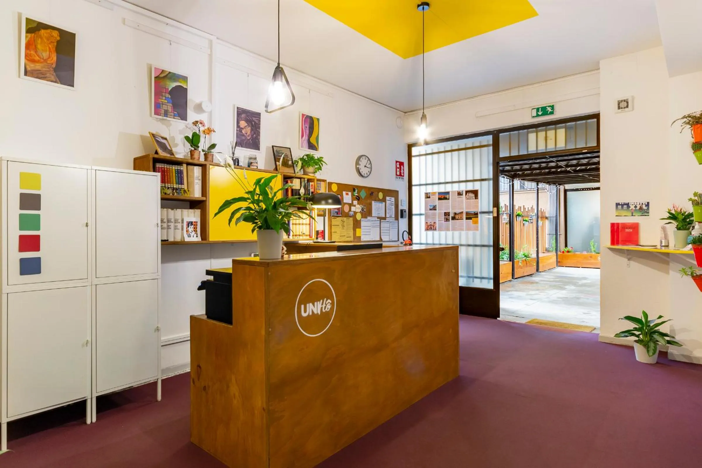 Lobby or reception in UniHo Hostel