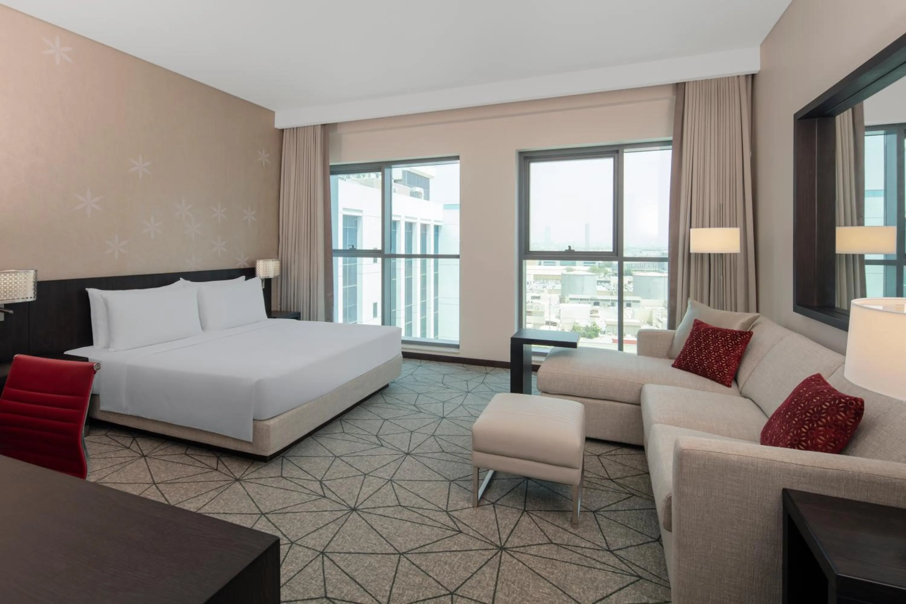 Photo of the whole room, Bed in Hyatt Place Dubai Jumeirah