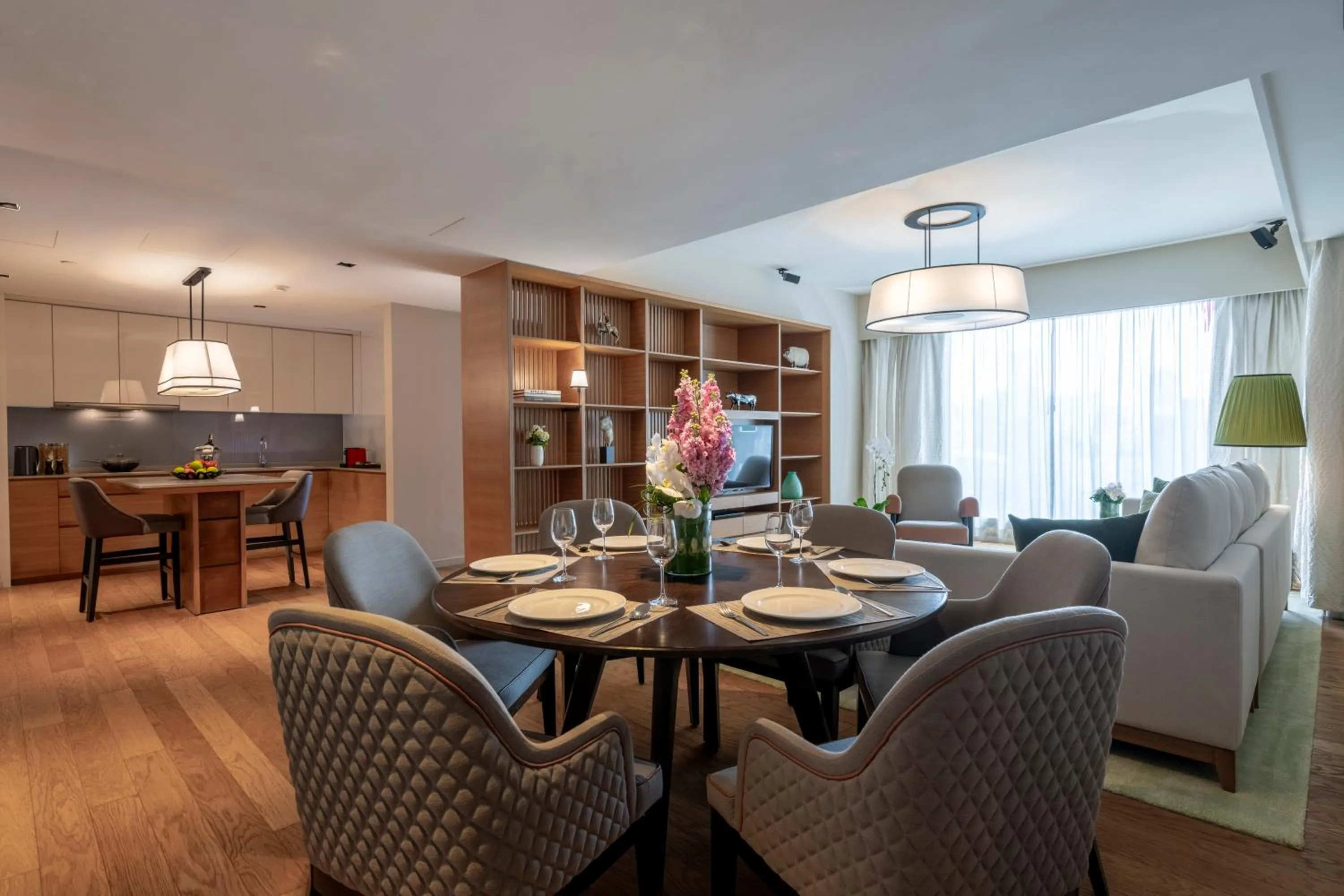 Dining area in Lanson Place Bukit Ceylon