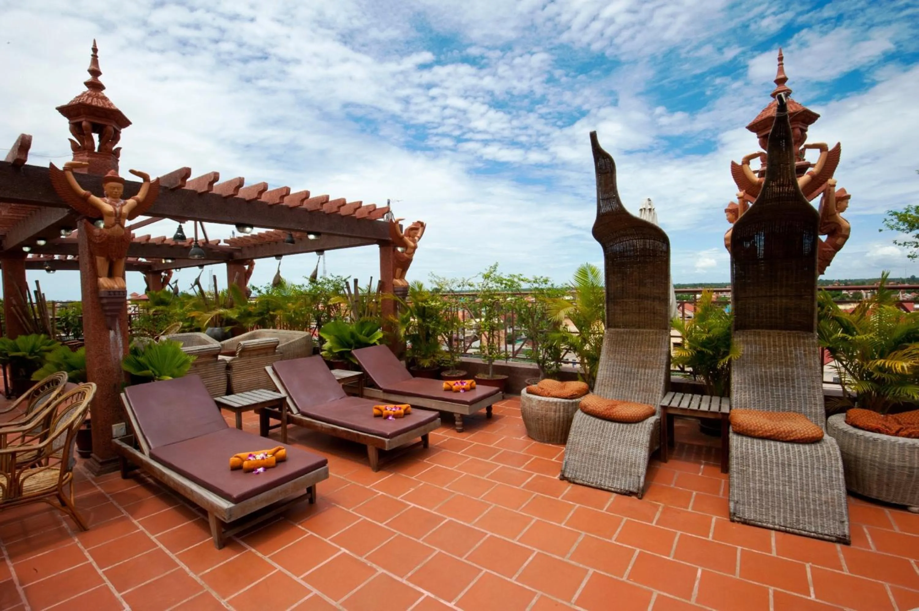 Pool view in Okay Guesthouse Siem Reap