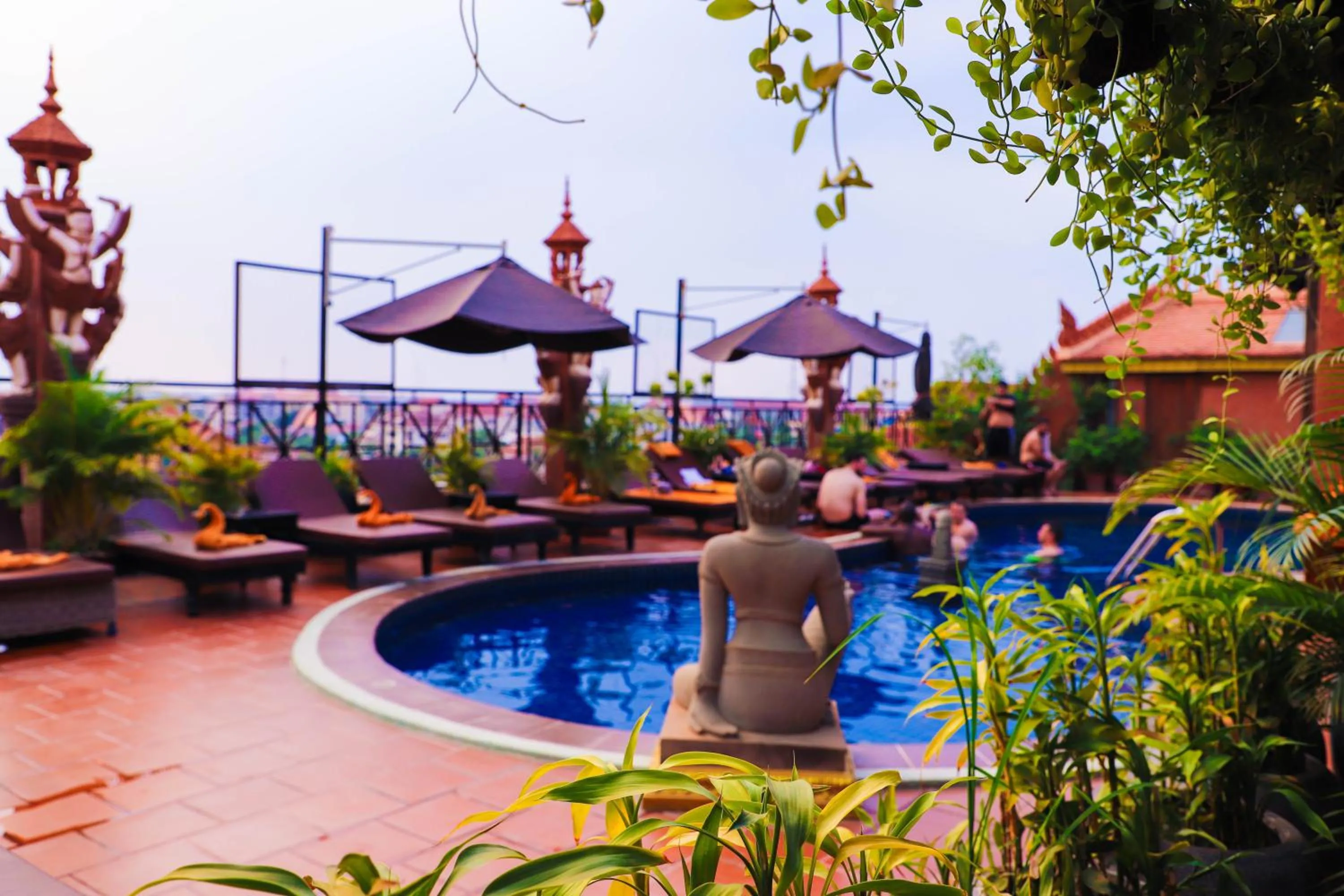 Swimming pool in Okay Guesthouse Siem Reap