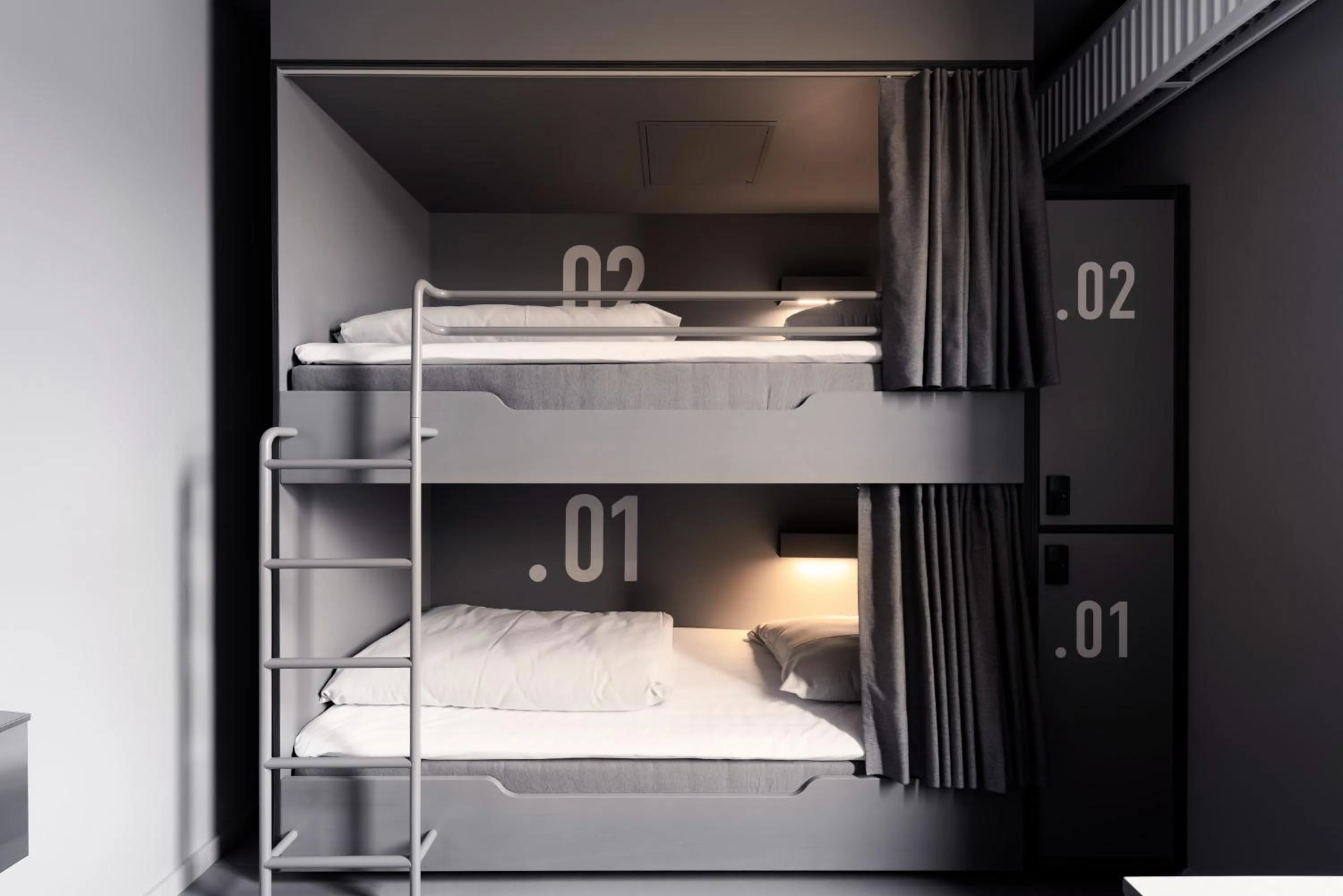 Bedroom, Bunk Bed in BOOK1 by Brøchner Hotels