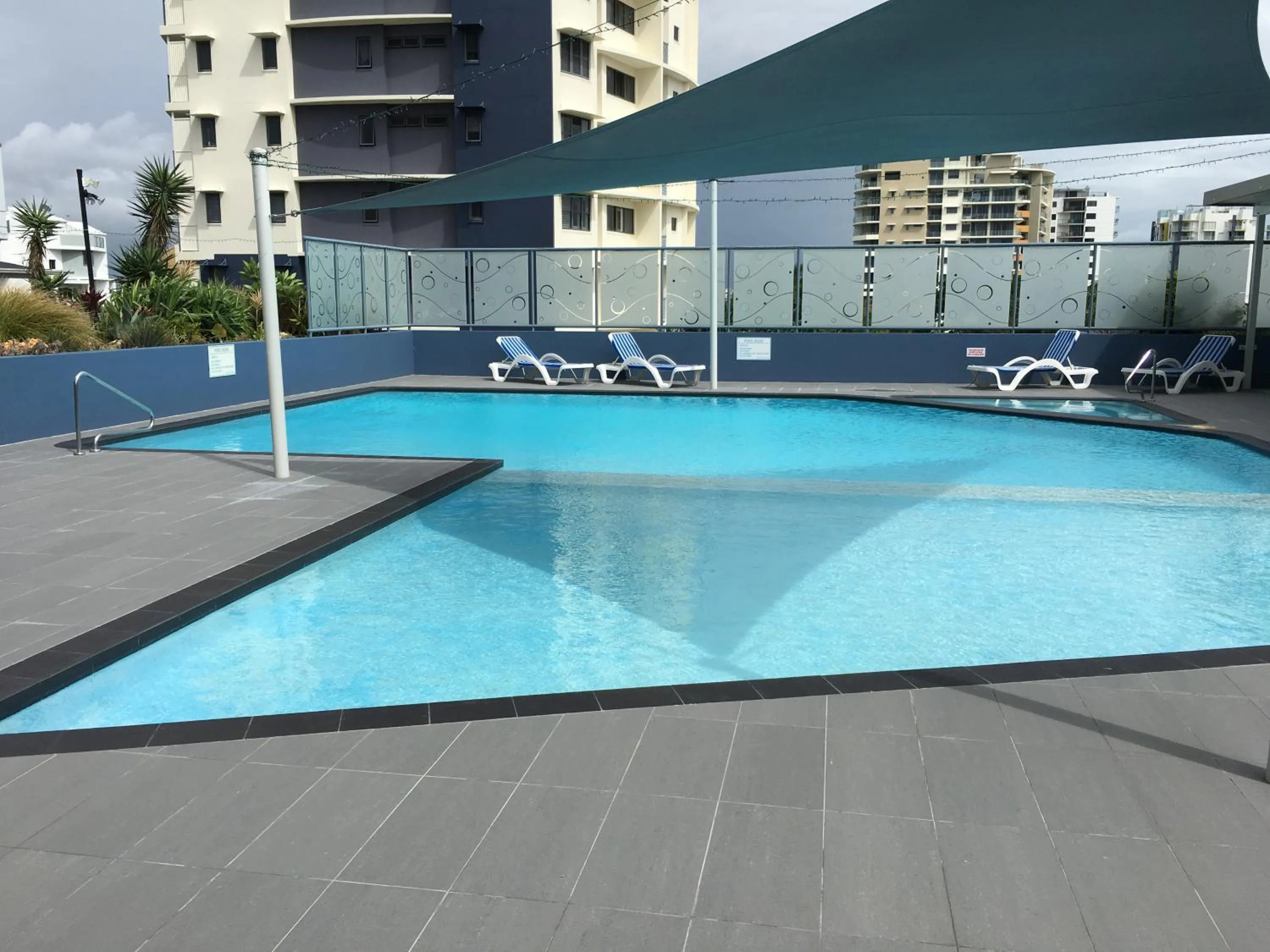 Pool view in Centrepoint Apartments Caloundra