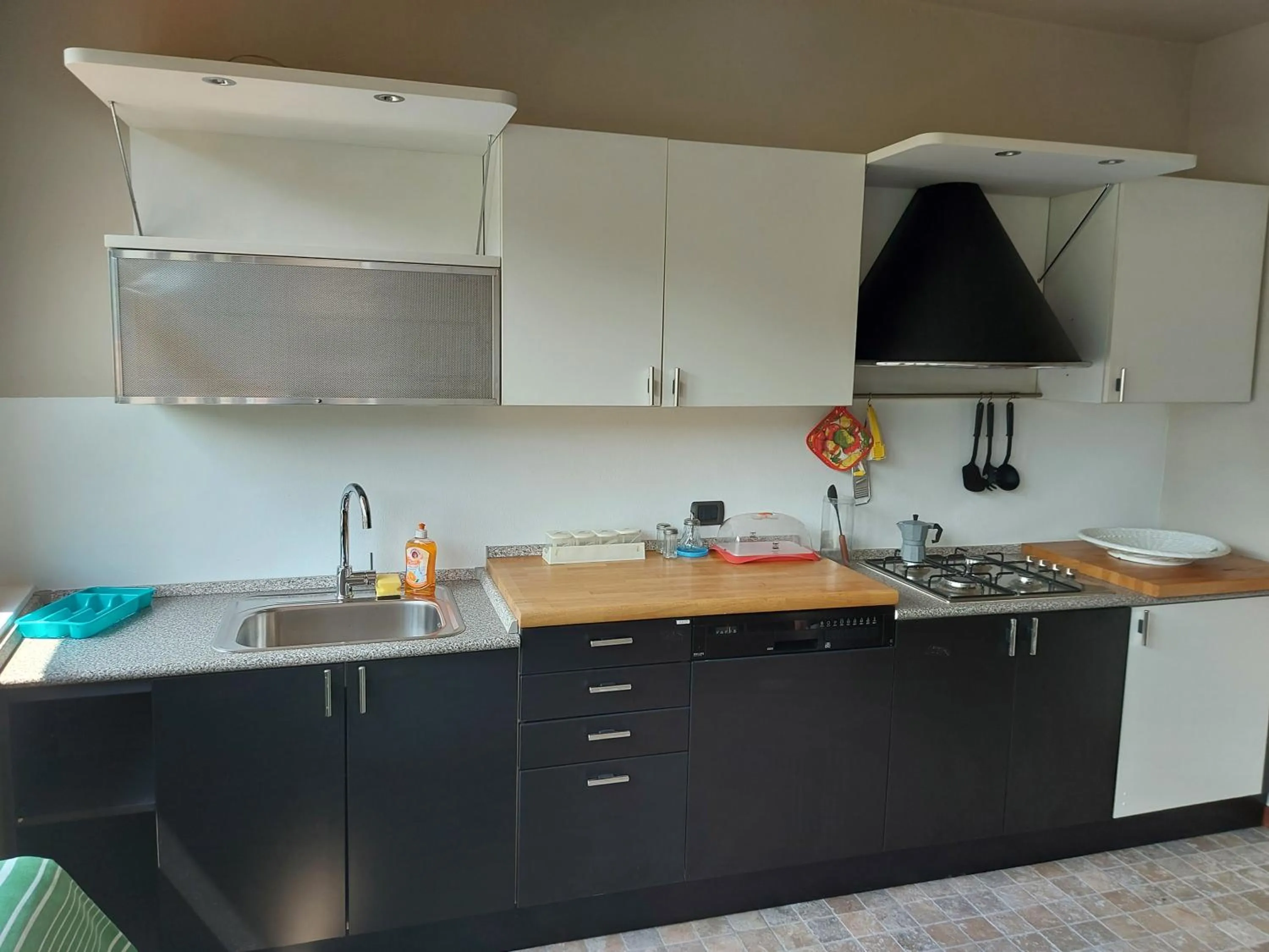 Kitchen or kitchenette in Locanda del Brinsc