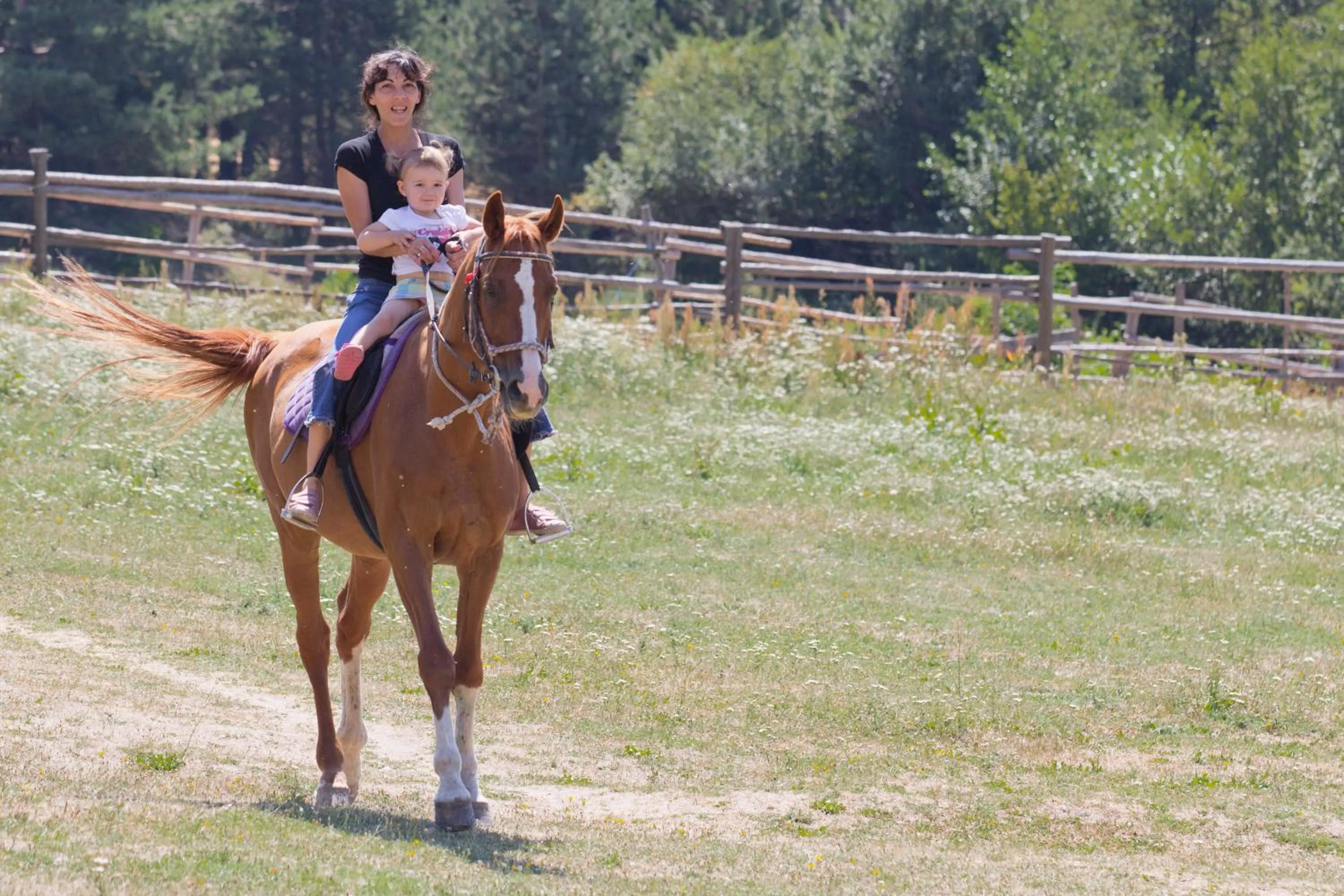 Horse-riding in Rusaliite Adventure House