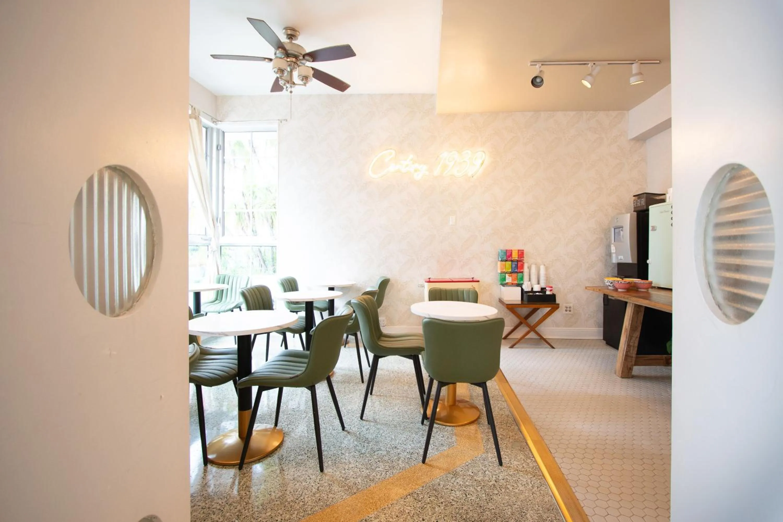 Seating area in Century Hotel