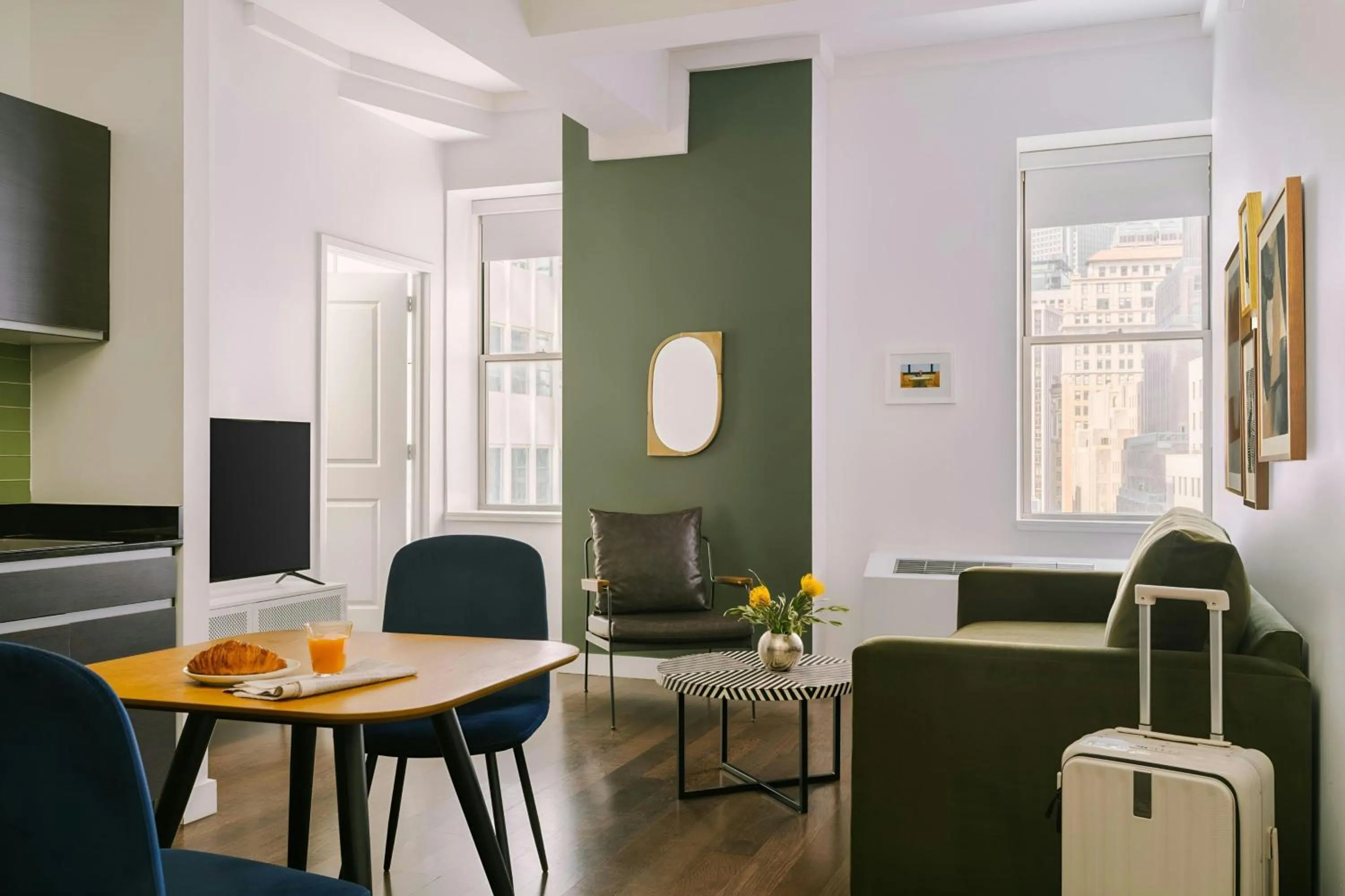 Living room in Sonder by Marriott Bonvoy One Platt Apartments Financial District